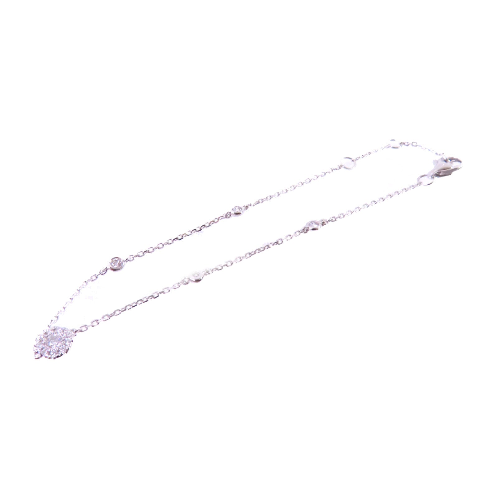 JEWELRY 【激減優惠】18K白金/0.18ct鑽石Diamond Bracelet銀扣手鏈