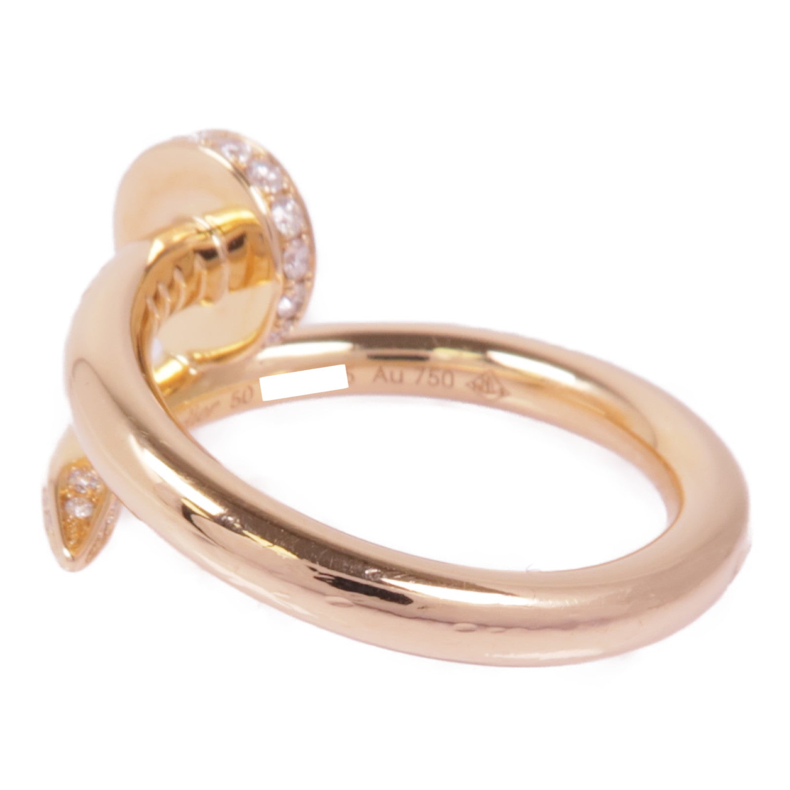 CARTIER 18K玫瑰金Juste Un Clou Ring鑽石戒指Cartier#50/US#5.25