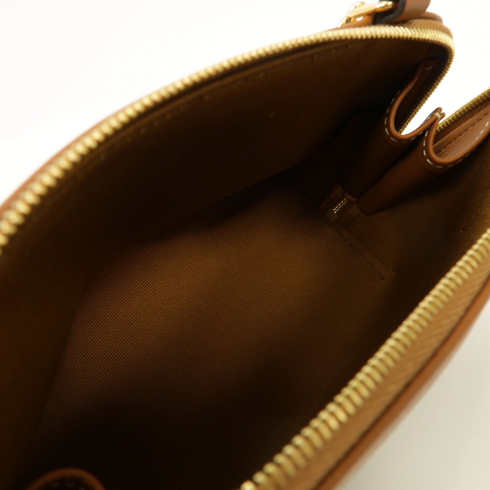CELINE 塗層帆布Clutch With Chain金扣鏈帶肩背袋啡色