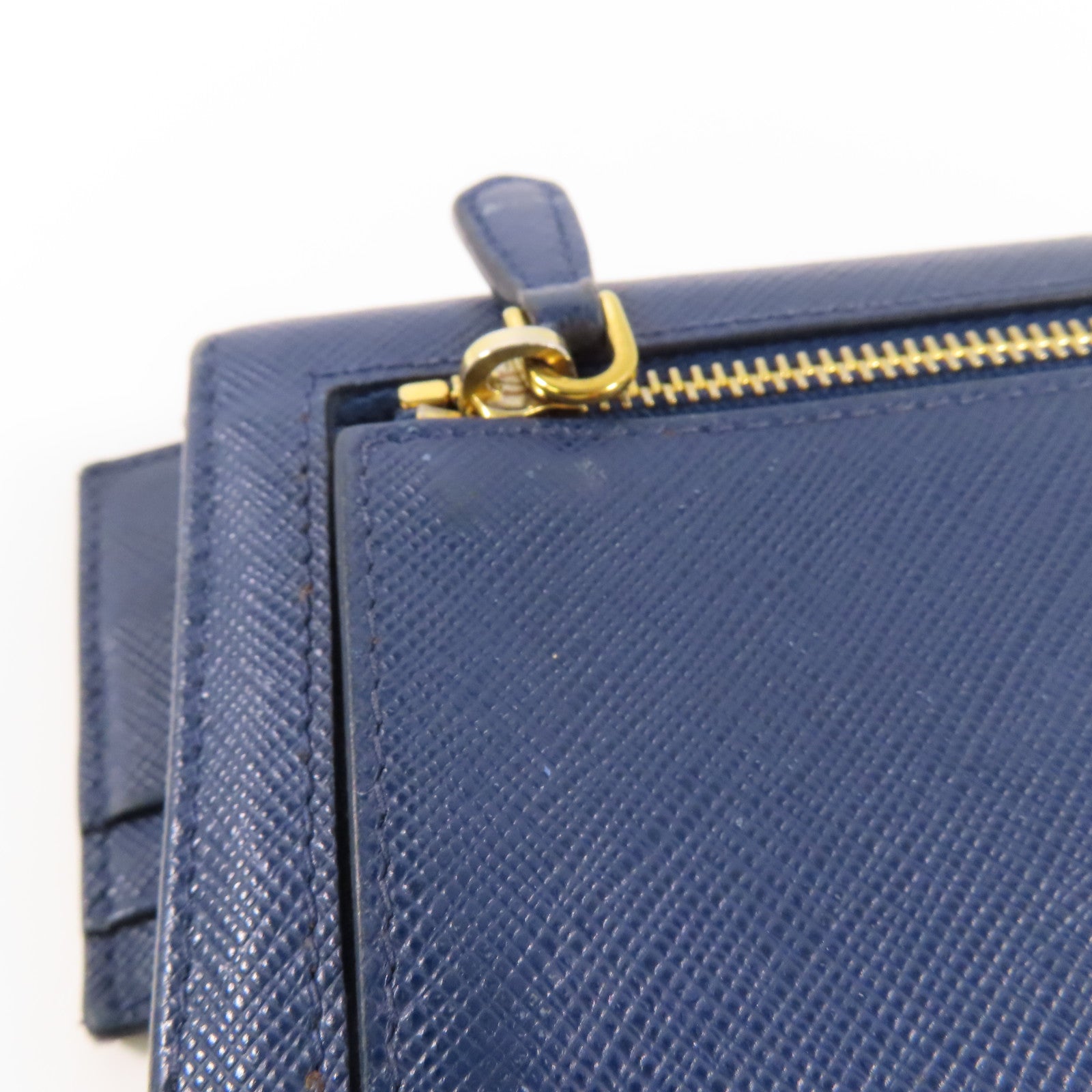 PRADA Saffiano皮革Long wallet金扣長錢包
