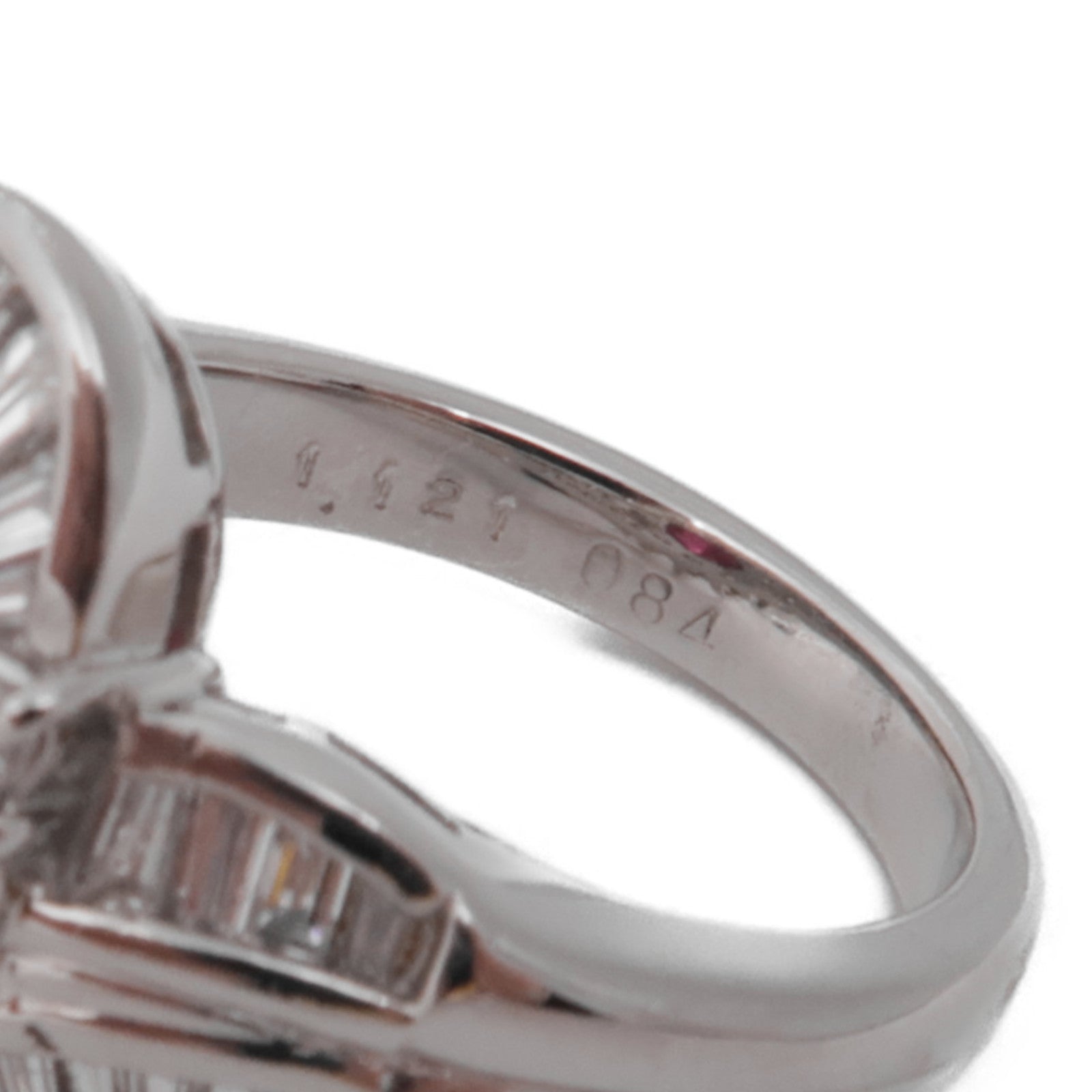 JEWELRY【激減優惠】 PT900鉑金Ruby Diamond Ring紅寶石/鑽石戒指US#4