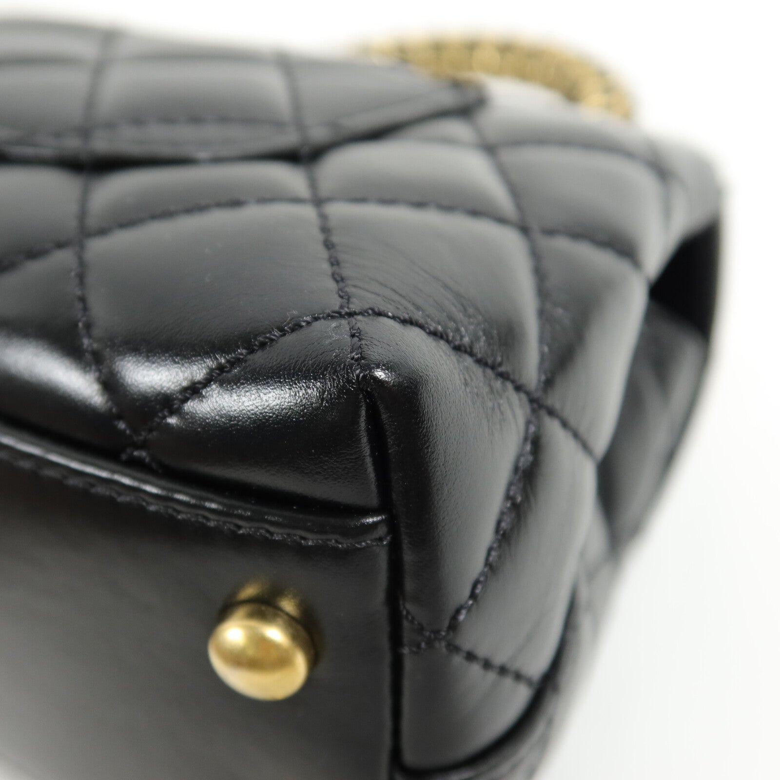 CHANEL 牛皮皮革Mini Coco Handle手挽肩背兩用袋