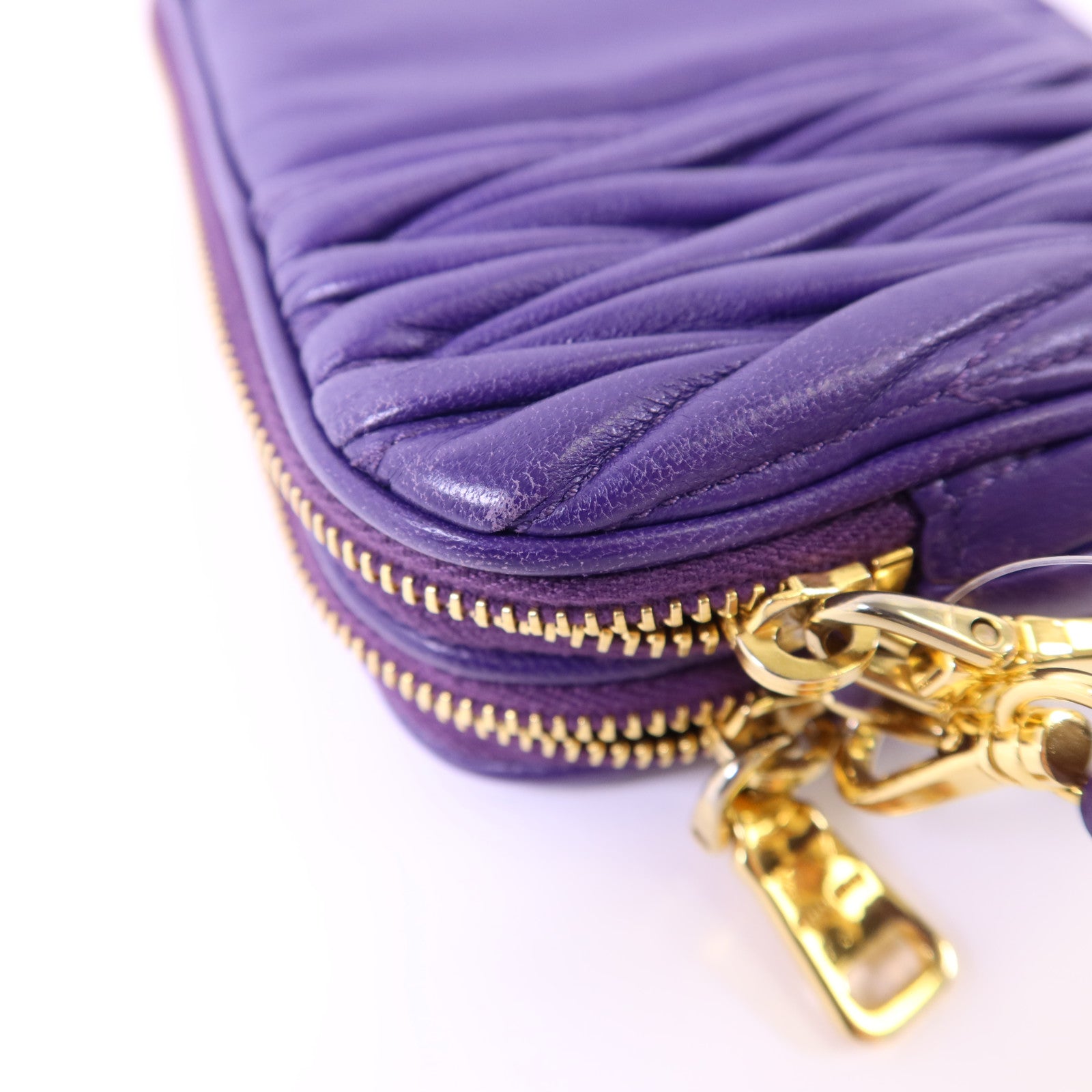 Miu Miu 羊皮皮革Handbag金扣手挽袋