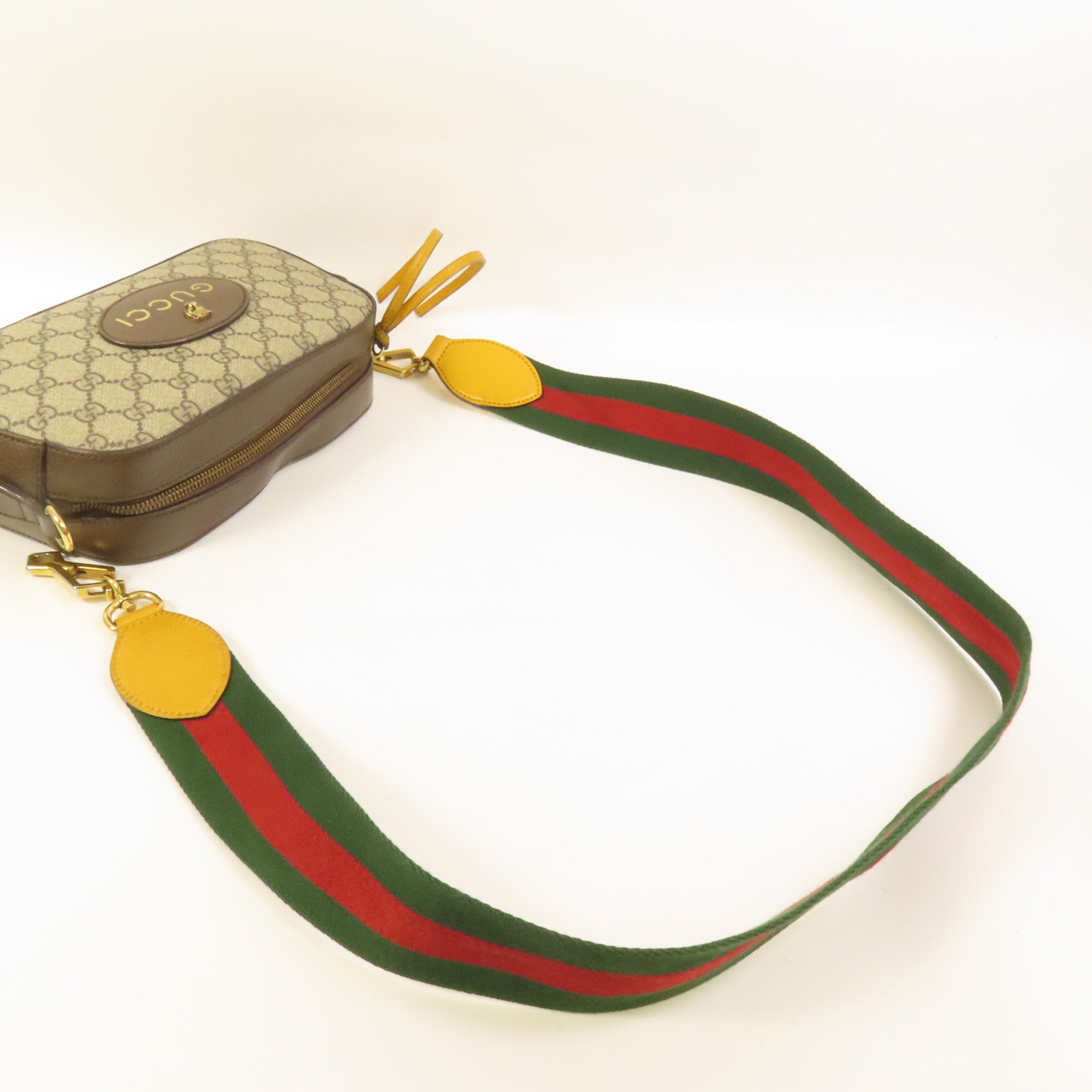 GUCCI 【激減優惠】塗層帆布Neo Vintage GG Supreme Shoulder Bag金扣肩背袋