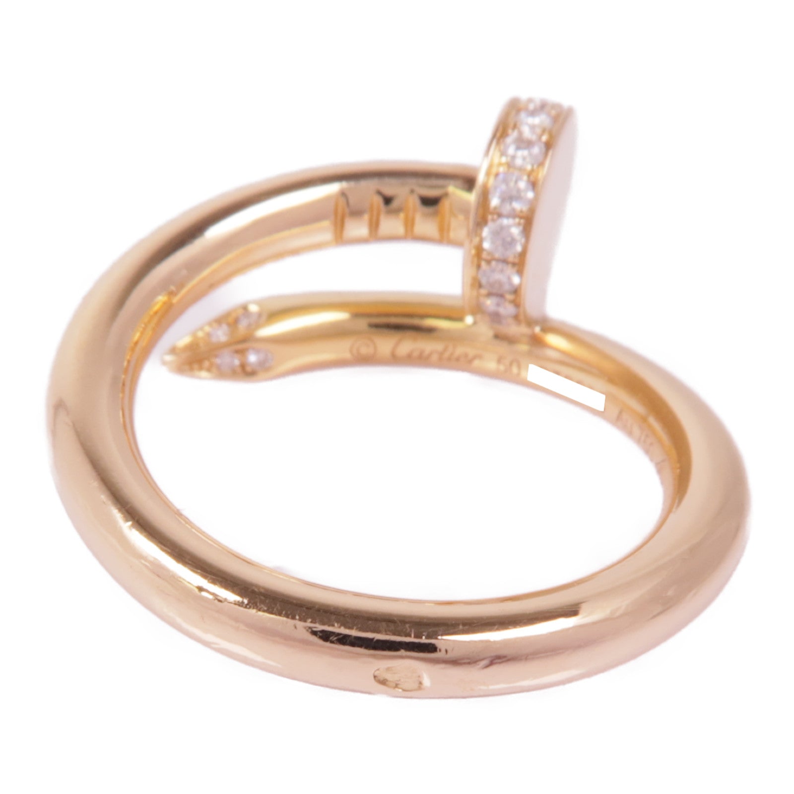CARTIER 18K玫瑰金Juste Un Clou Ring鑽石戒指Cartier#50/US#5.25