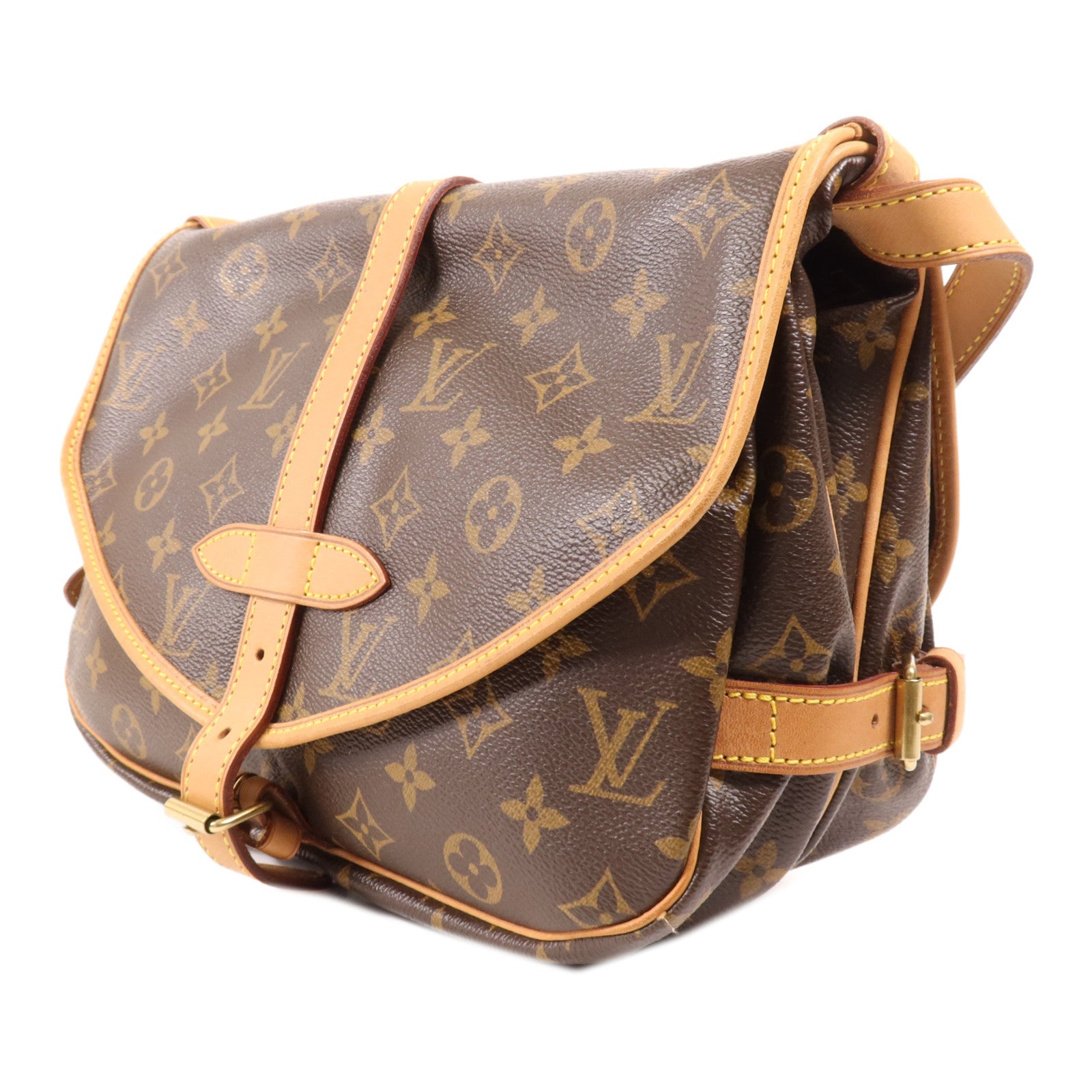 LOUIS VUITTON Monogram Saumur 30金扣肩背袋
