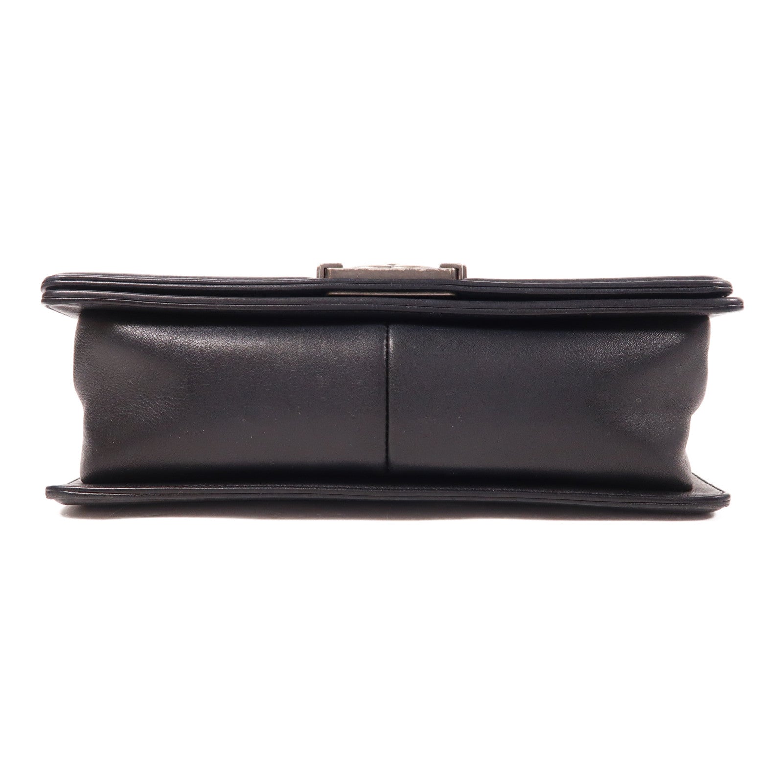 CHANEL CC Boy 25 Chain Shoulder Bag Lambskin Leather Black