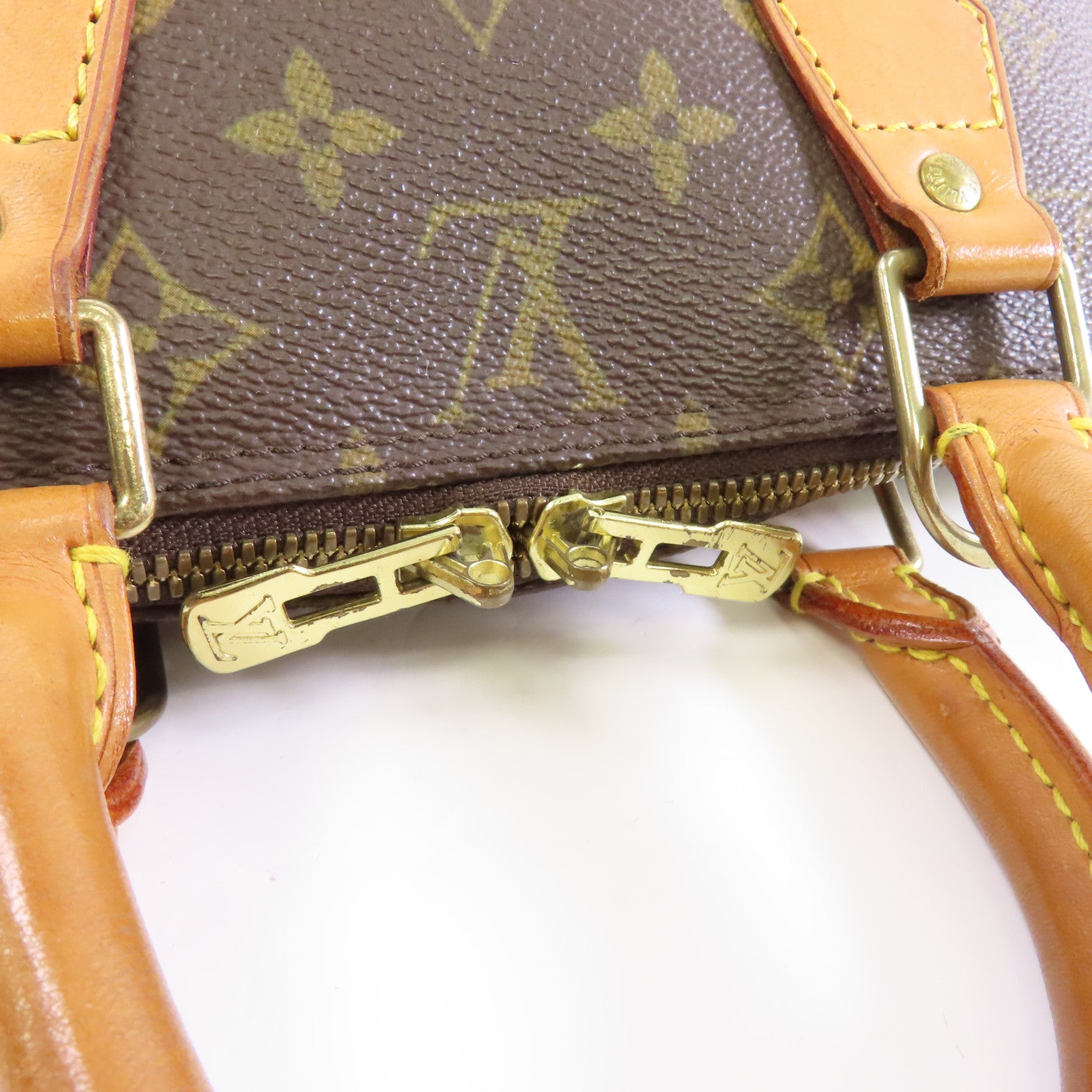 LOUIS VUITTON Monogram Alma PM金扣手挽袋啡色