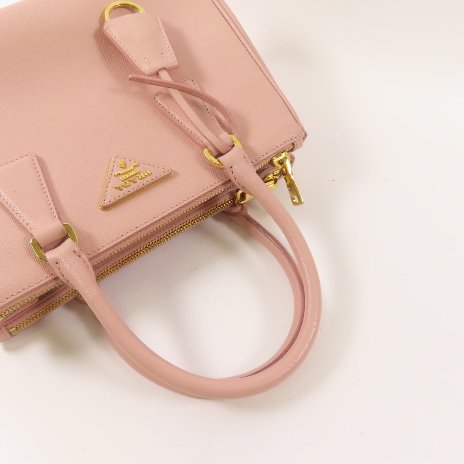 PRADA 牛皮皮革2 way Shoulder金扣手挽肩背兩用袋
