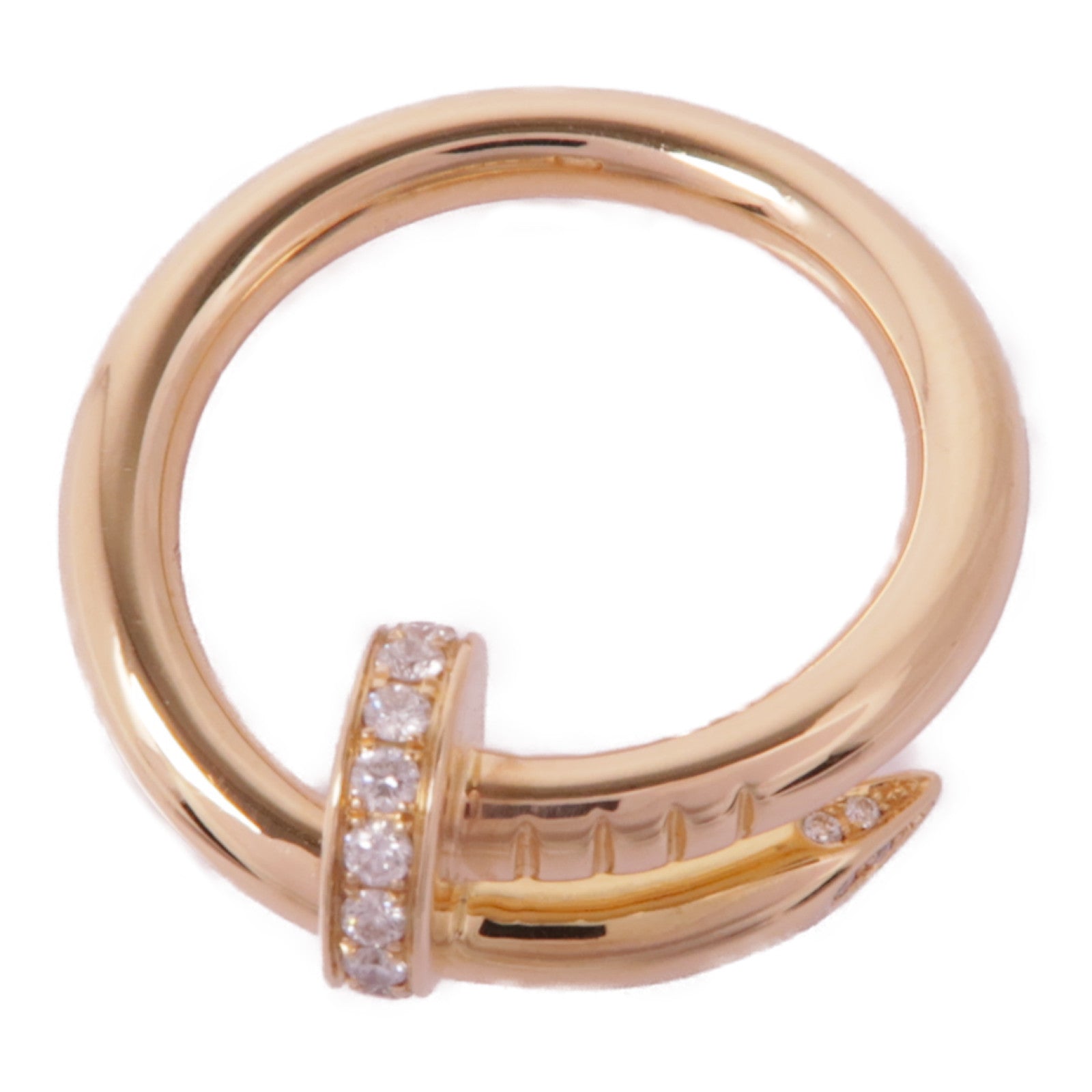 CARTIER 18K玫瑰金Juste Un Clou Ring鑽石戒指Cartier#50/US#5.25
