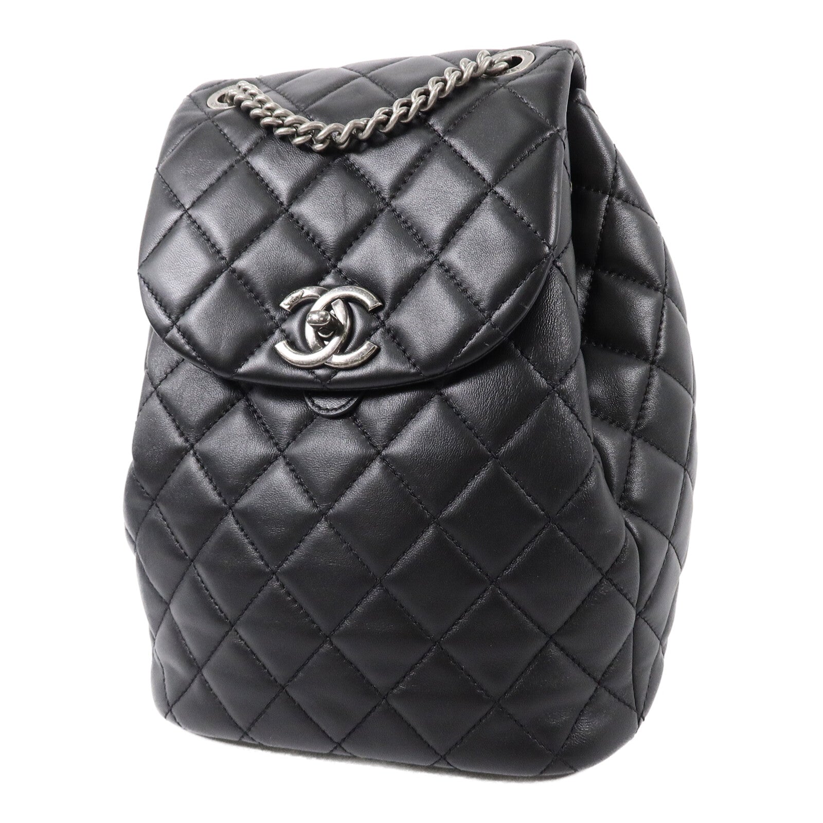 CHANEL 羊皮皮革Urban Spirit Backpack鏈帶背包