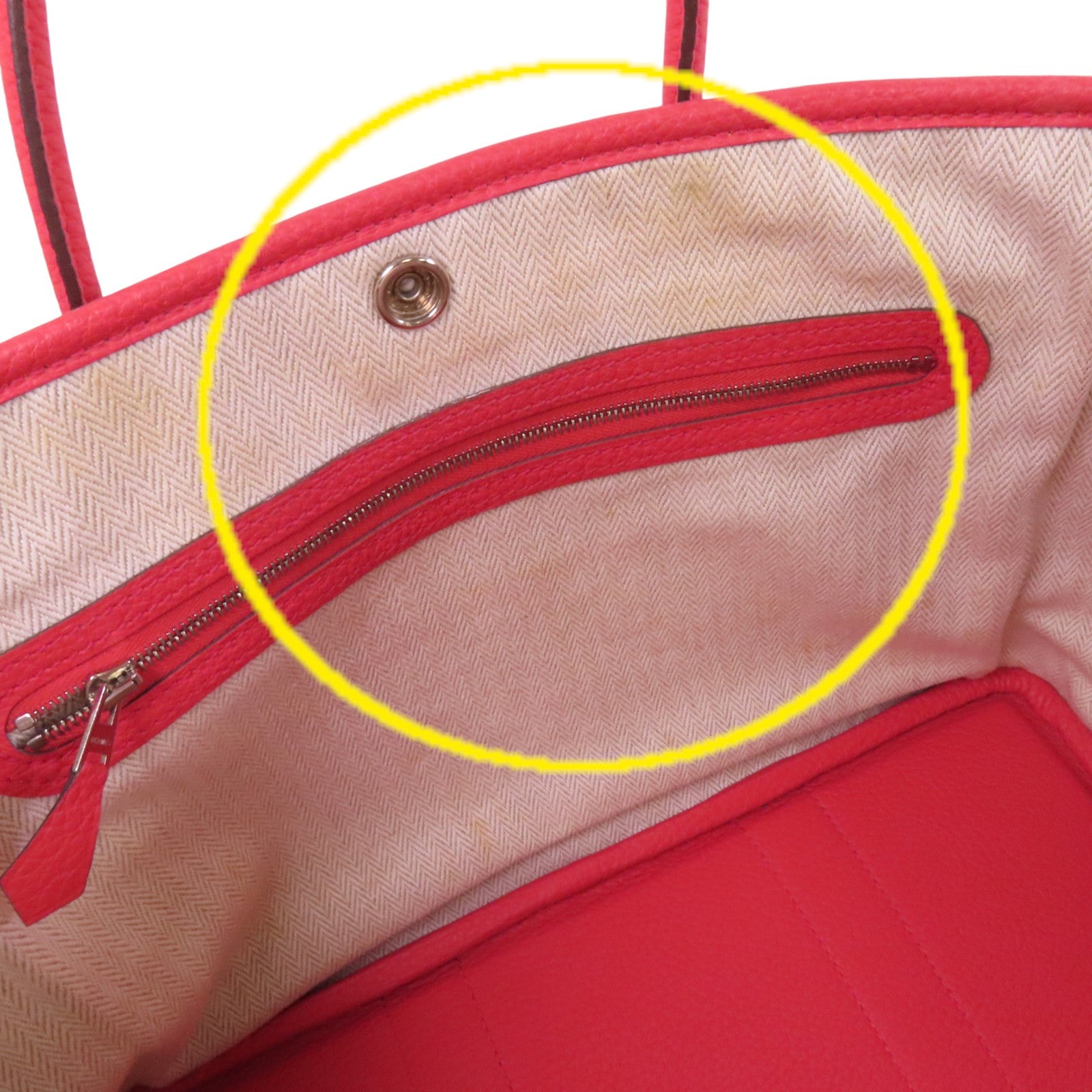 HERMES Negonda皮革Garden Party TPM銀扣手挽袋