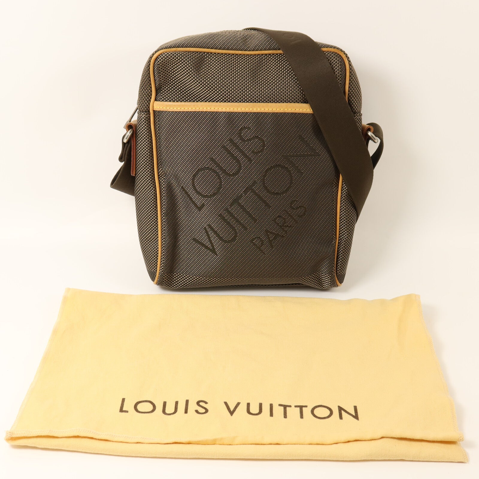 LOUIS VUITTON Damier Geant Citadin NM銀扣肩背袋