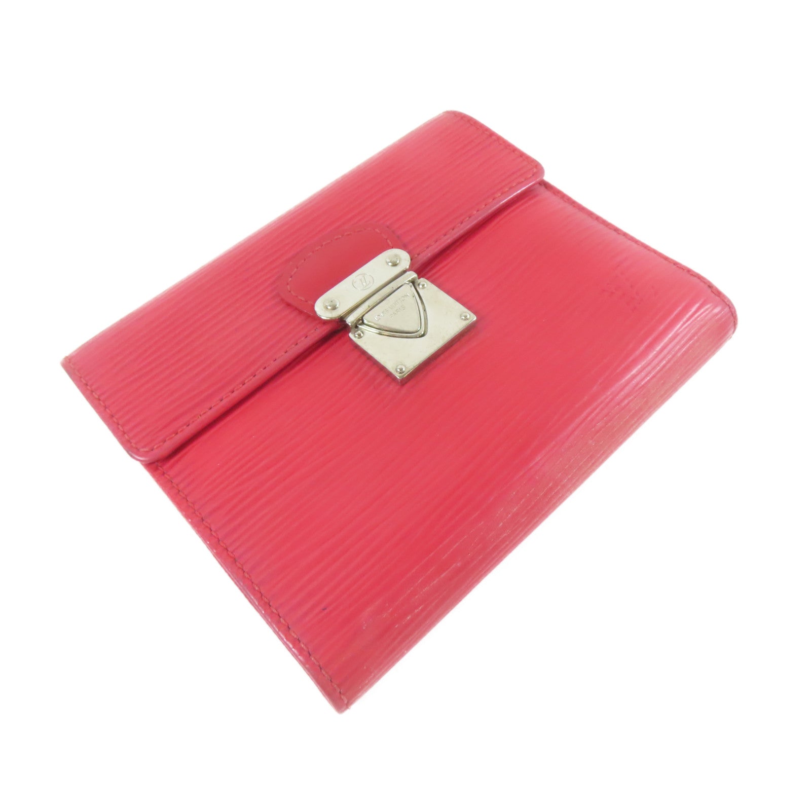 LOUIS VUITTON 【激減優惠】皮革Wallet銀扣錢包紅色