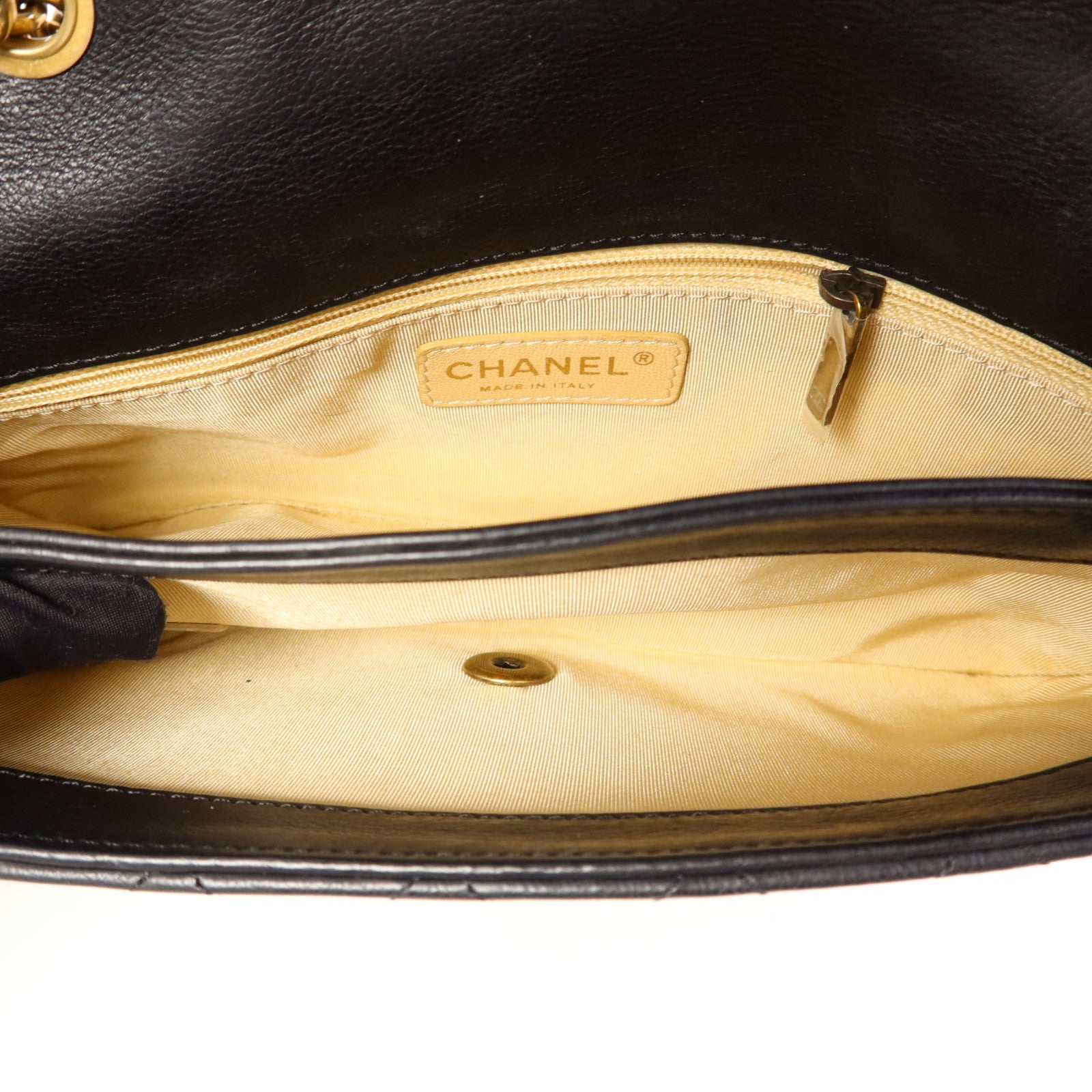 CHANEL 牛皮皮革Chain Shoulder Bag金扣鏈帶肩背袋