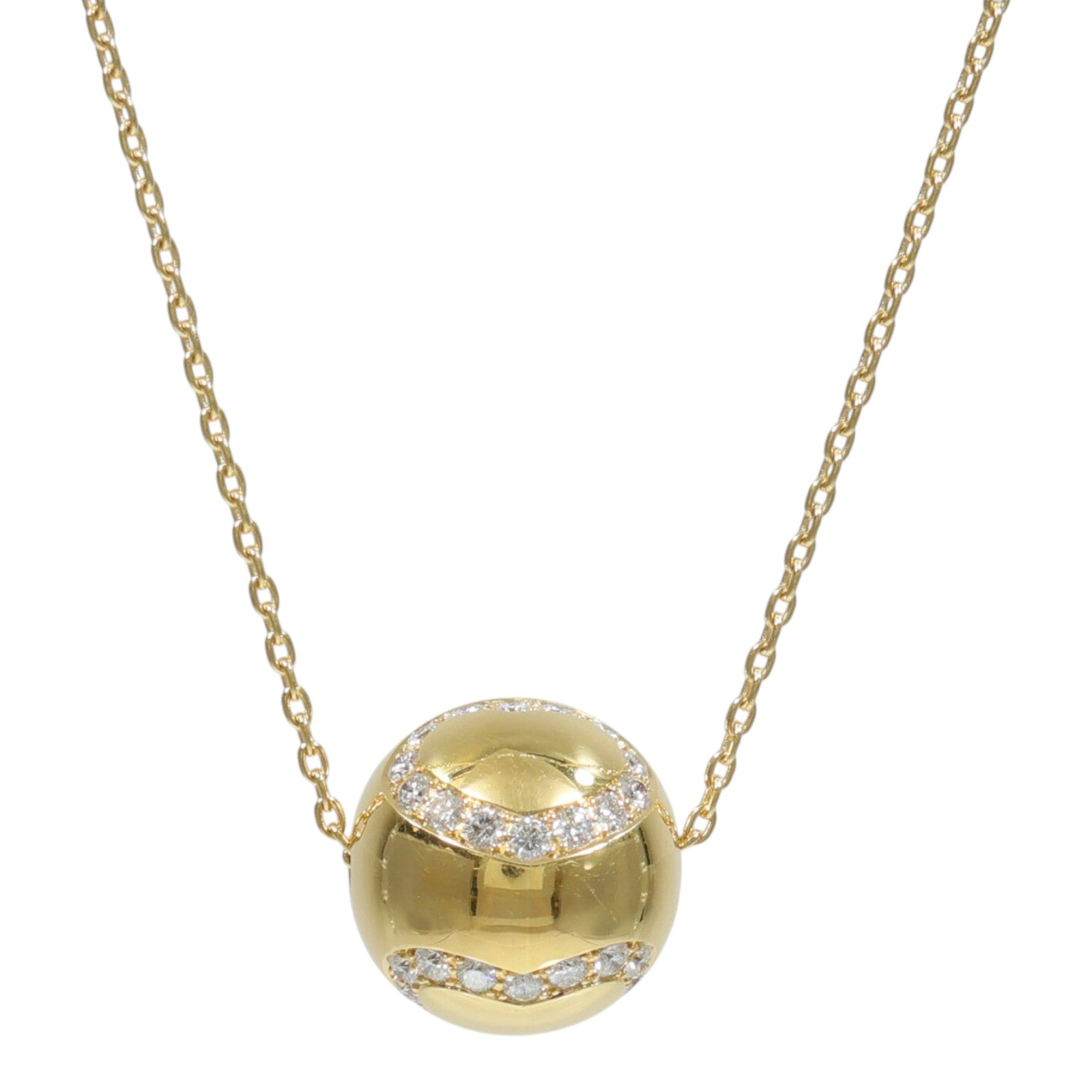 Chopard 18K黃金Happy Diamonds Ball Pendant Nacklace項鍊