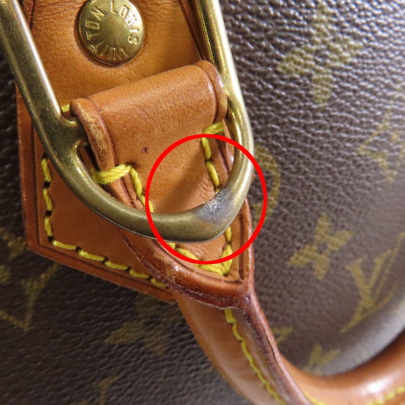 LOUIS VUITTON Monogram Alma PM金扣手挽袋啡色