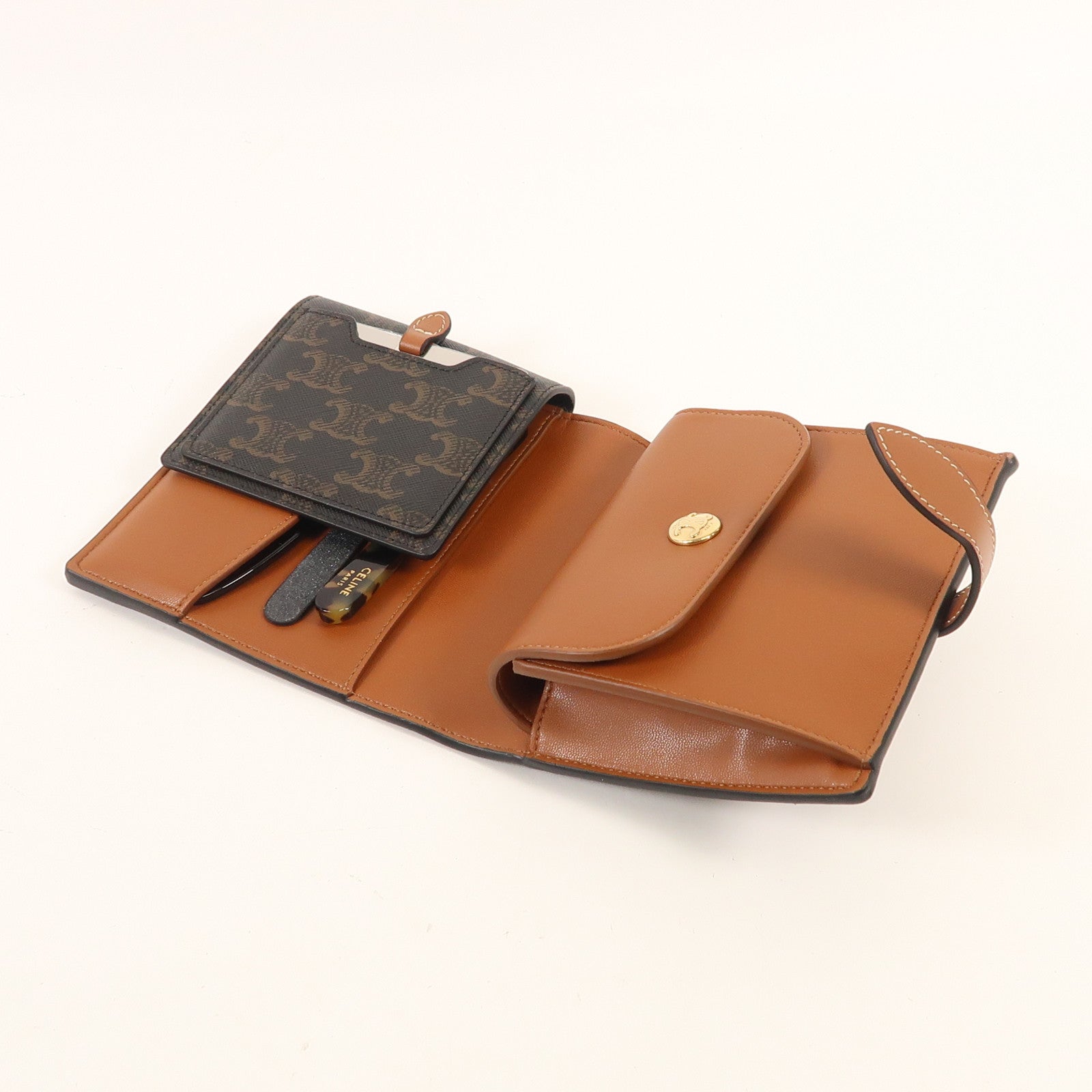 CELINE 塗層帆布Travel Kit金扣旅行組