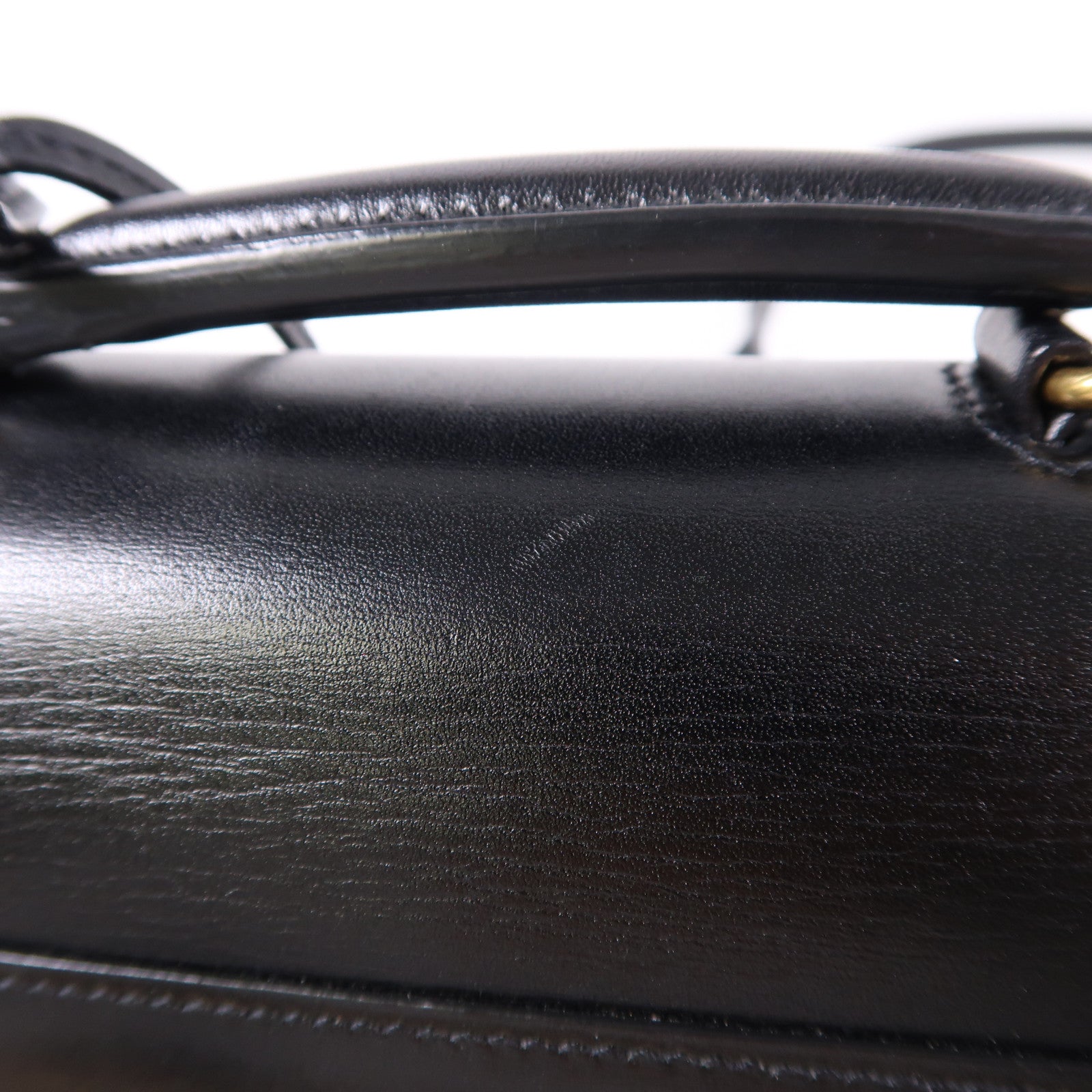 SAINT LAURENT 牛皮皮革Shoulder Bag金扣手挽肩背兩用袋黑色