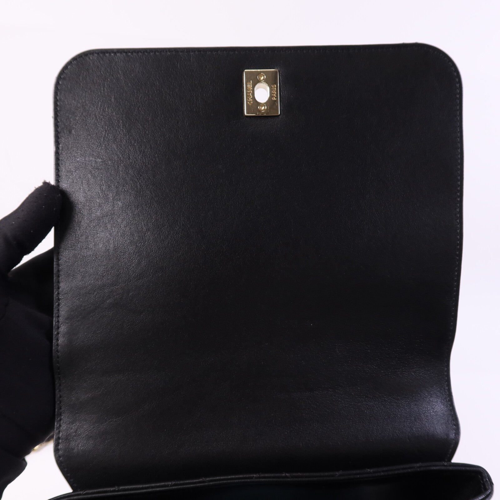 CHANEL 羊皮皮革Chain Shoulder Bag金扣鏈帶肩背袋