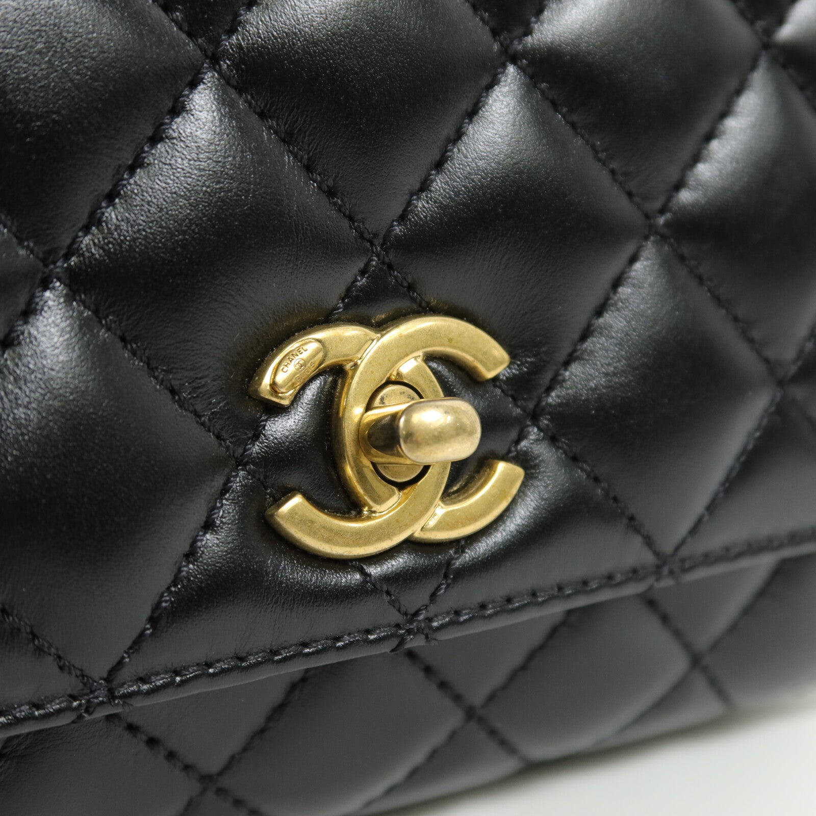 CHANEL 牛皮皮革Mini Coco Handle手挽肩背兩用袋