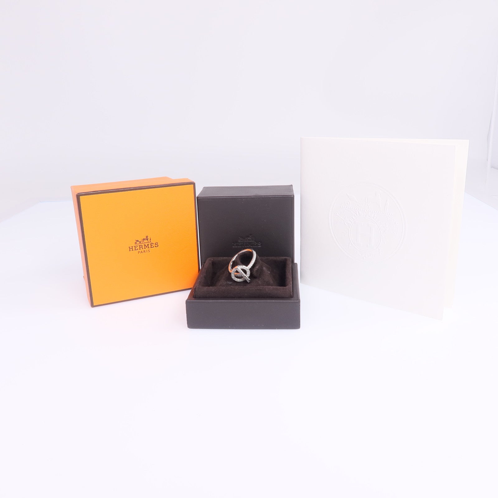 HERMES 18K白金Bague Echappee Diamond Ring鑽石戒指US#Hermes#53/US#6.25