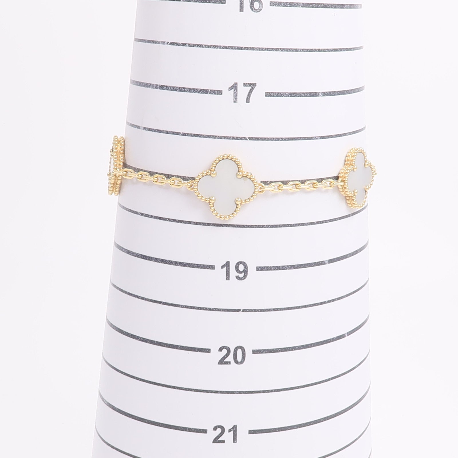 Van Cleef & Arpels 珍珠母貝/18K黃金Vintage Alhambra Bracelet手鏈