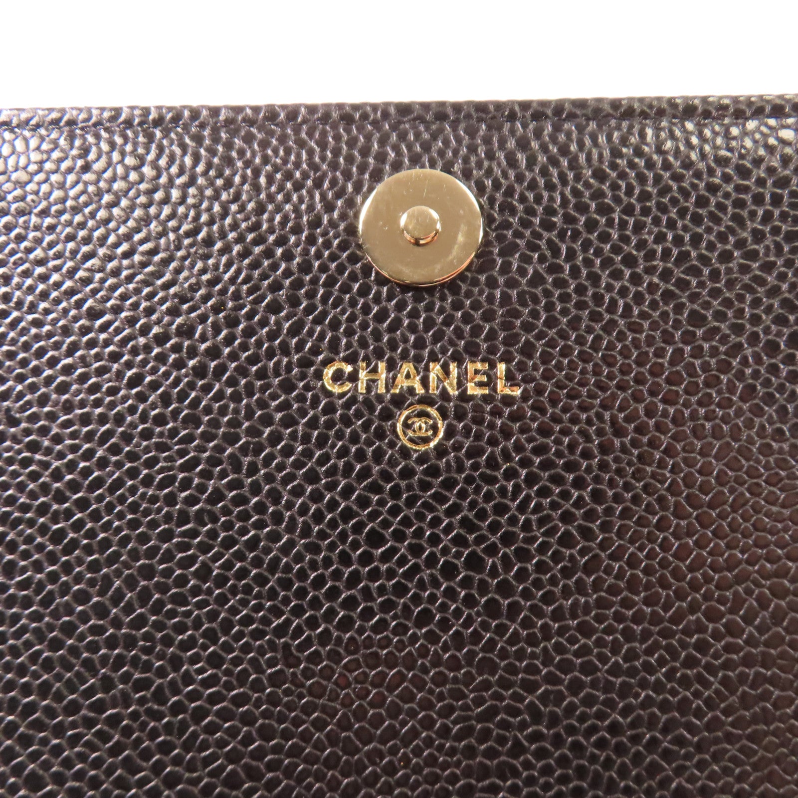 CHANEL 牛皮皮革Square WOC金扣鏈帶肩背袋
