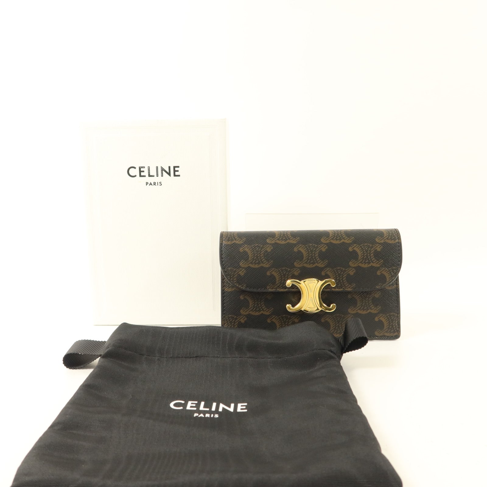 CELINE 塗層帆布Card Case金扣卡片套