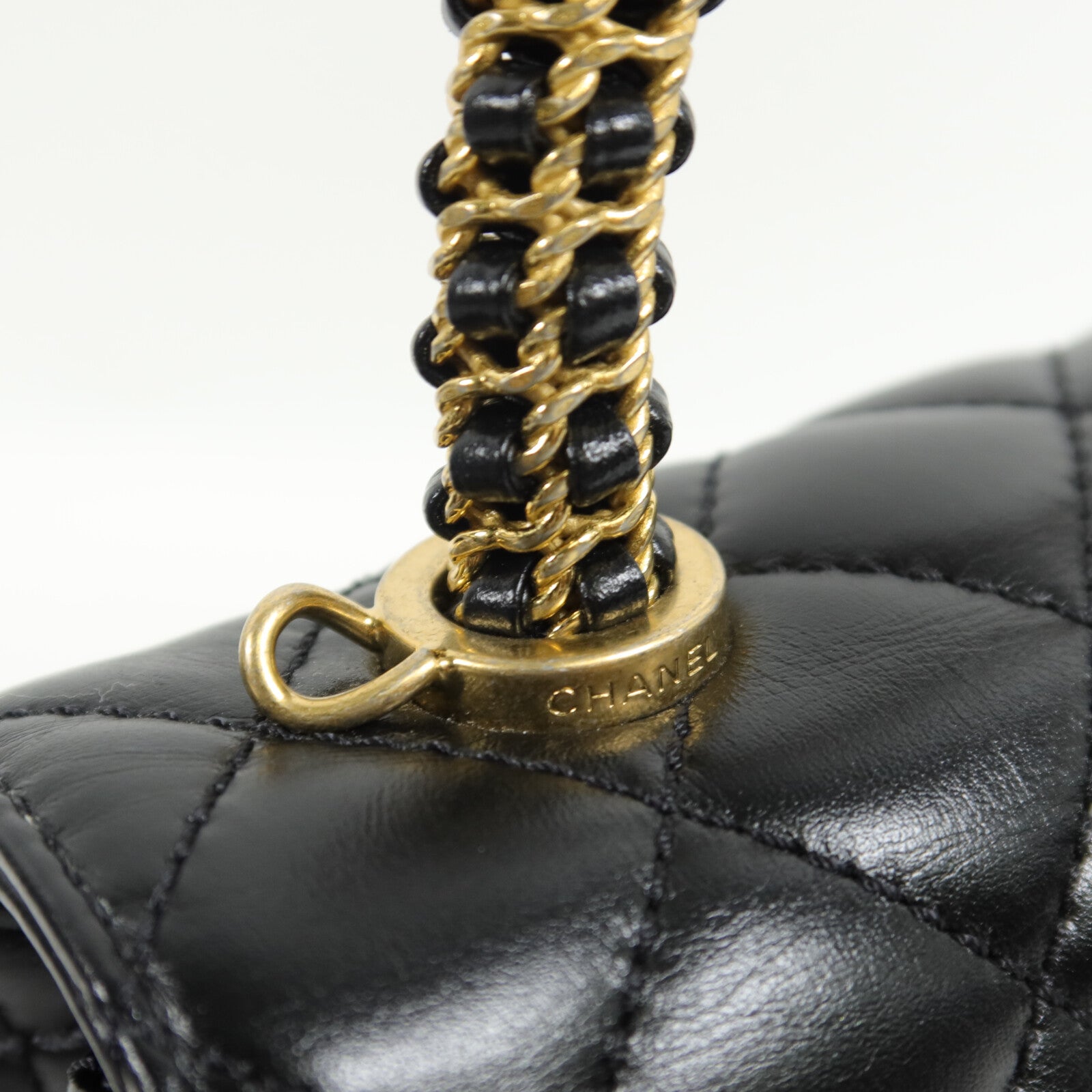 CHANEL 牛皮皮革Mini Coco Handle手挽肩背兩用袋