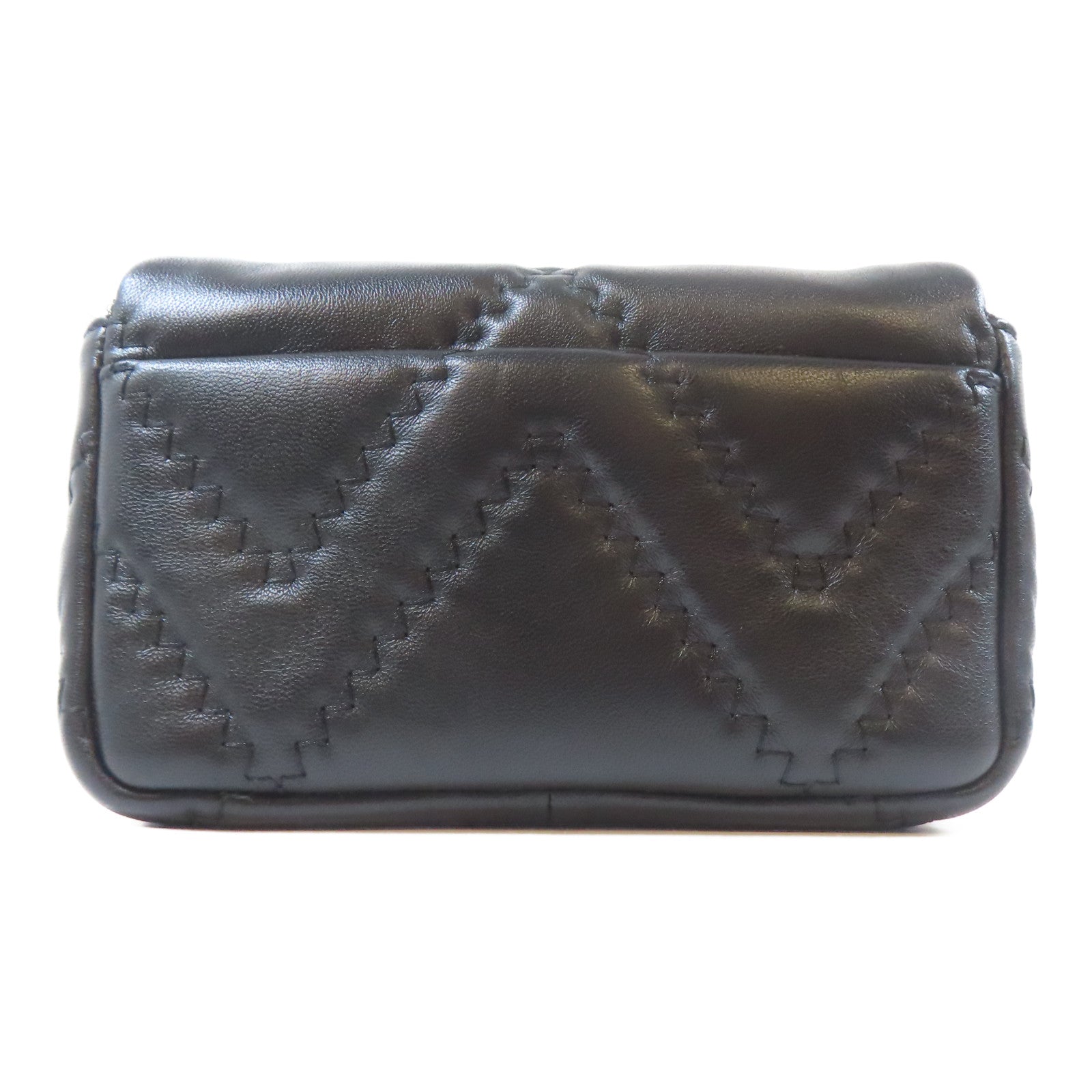 MARC JACOBS 羊皮皮革Shoulder Bag銀扣肩背袋黑色