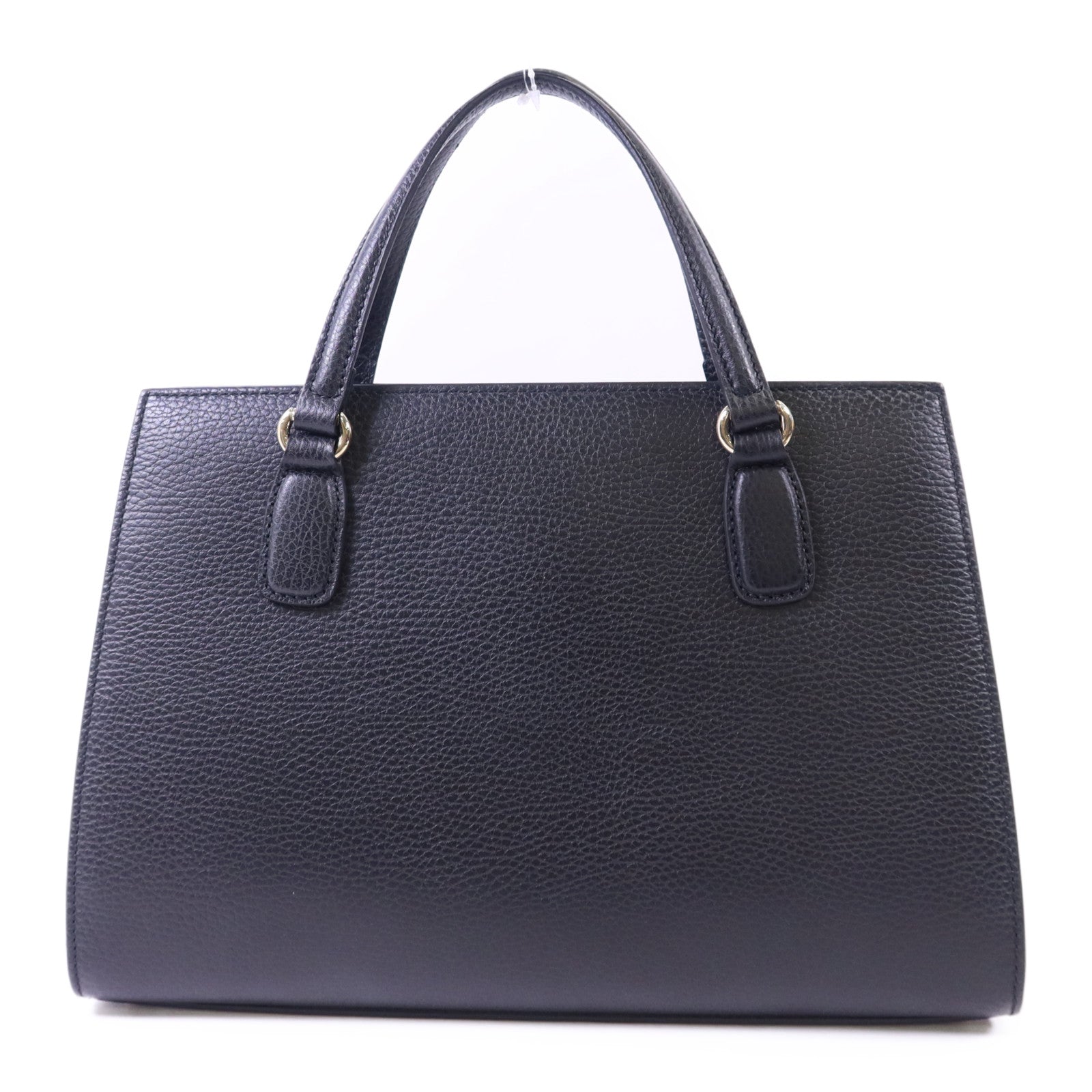 GUCCI 牛皮皮革Interlocking G金扣手挽袋