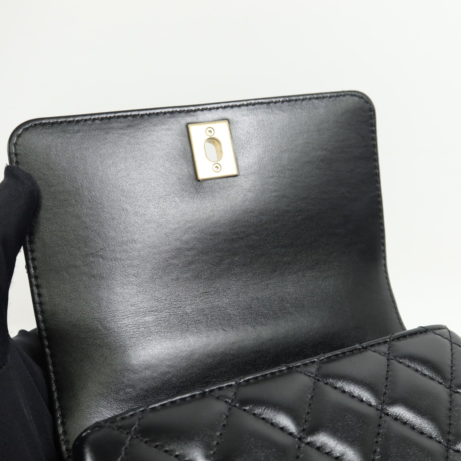 CHANEL 牛皮皮革Mini Coco Handle手挽肩背兩用袋