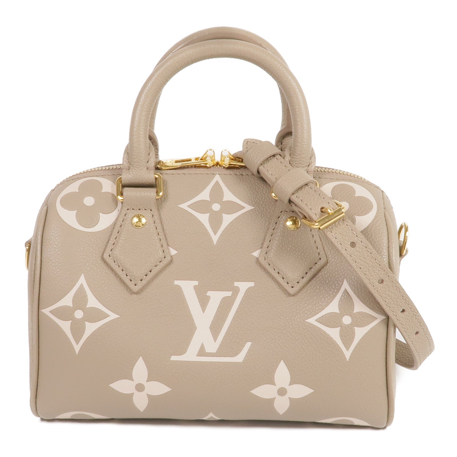 LOUIS VUITTON Monogram Empreinte Speedy Bandouliere 20金扣手挽肩背兩用袋