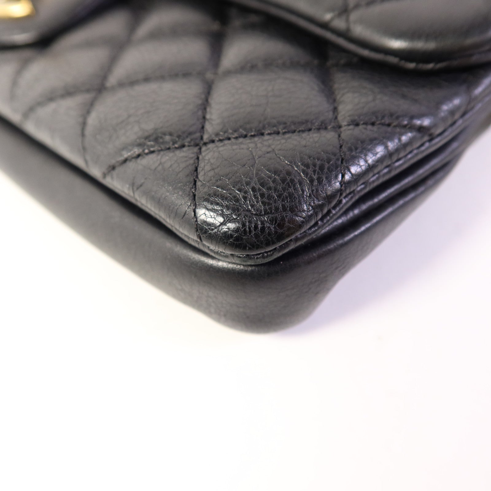 CHANEL 牛皮皮革Chain Shoulder Bag金扣鏈帶肩背袋