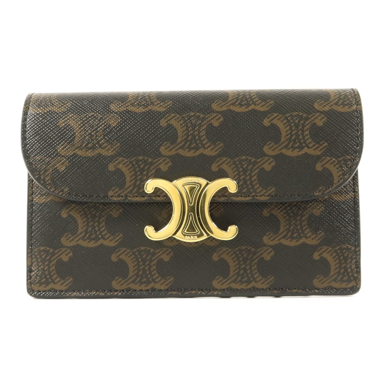 CELINE 塗層帆布Card Case金扣卡片套