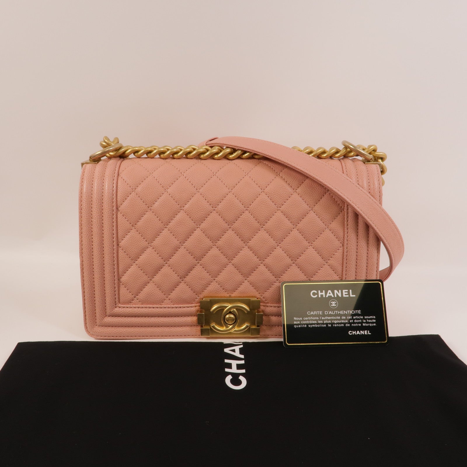 CHANEL 牛皮皮革Boy 25肩背袋