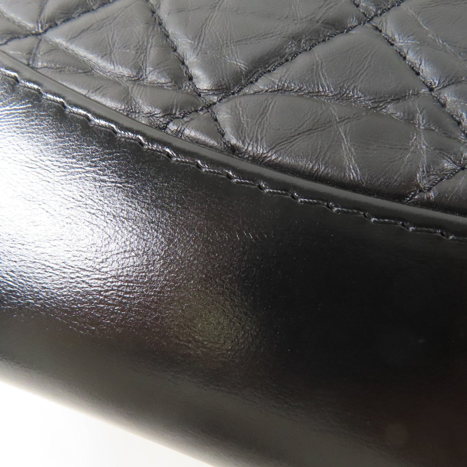 CHANEL 羊皮皮革Gabrielle Backpack銀扣/金扣鏈帶背包黑色