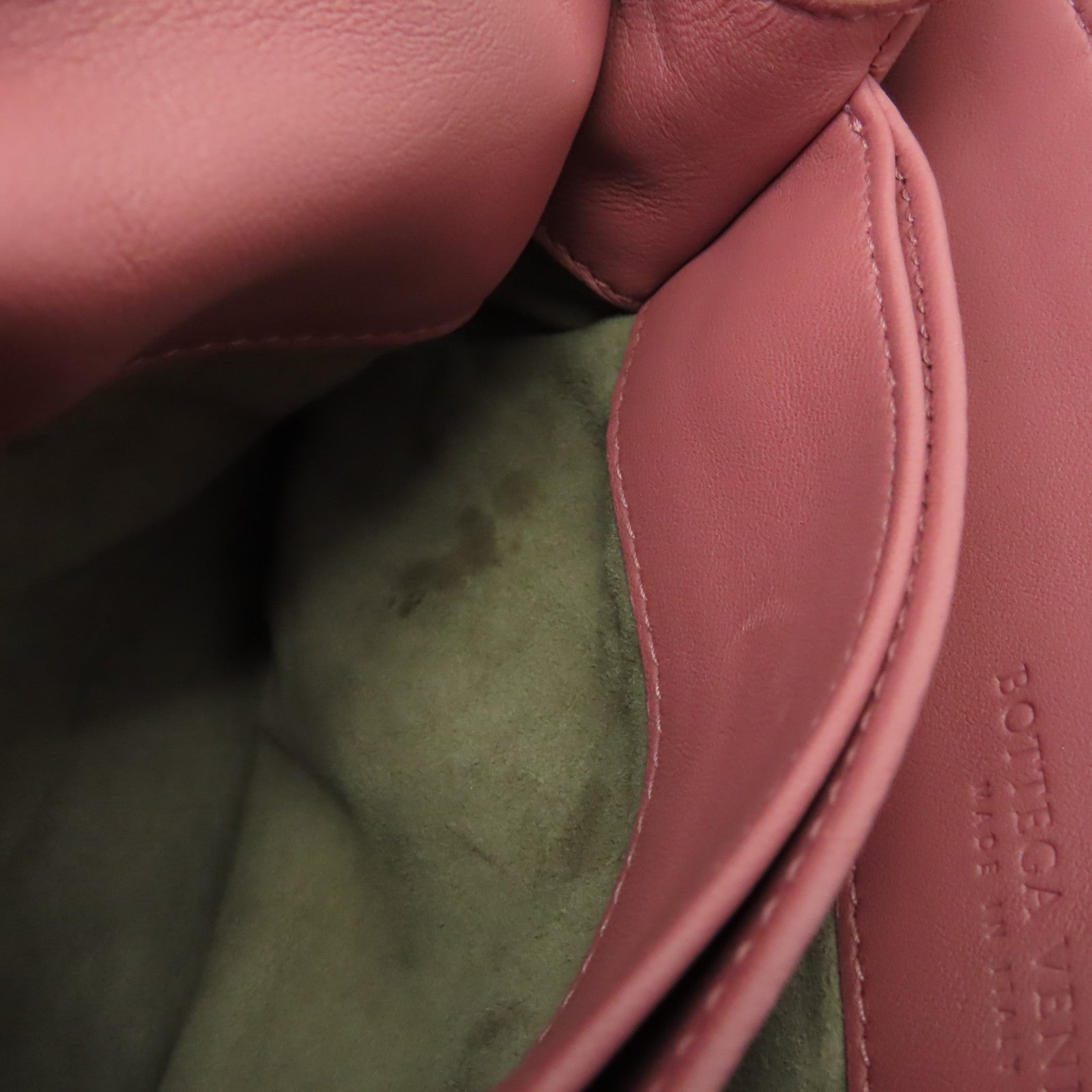 BOTTEGA VENETA 織紋皮革Shoulder Bag肩背袋粉紅色