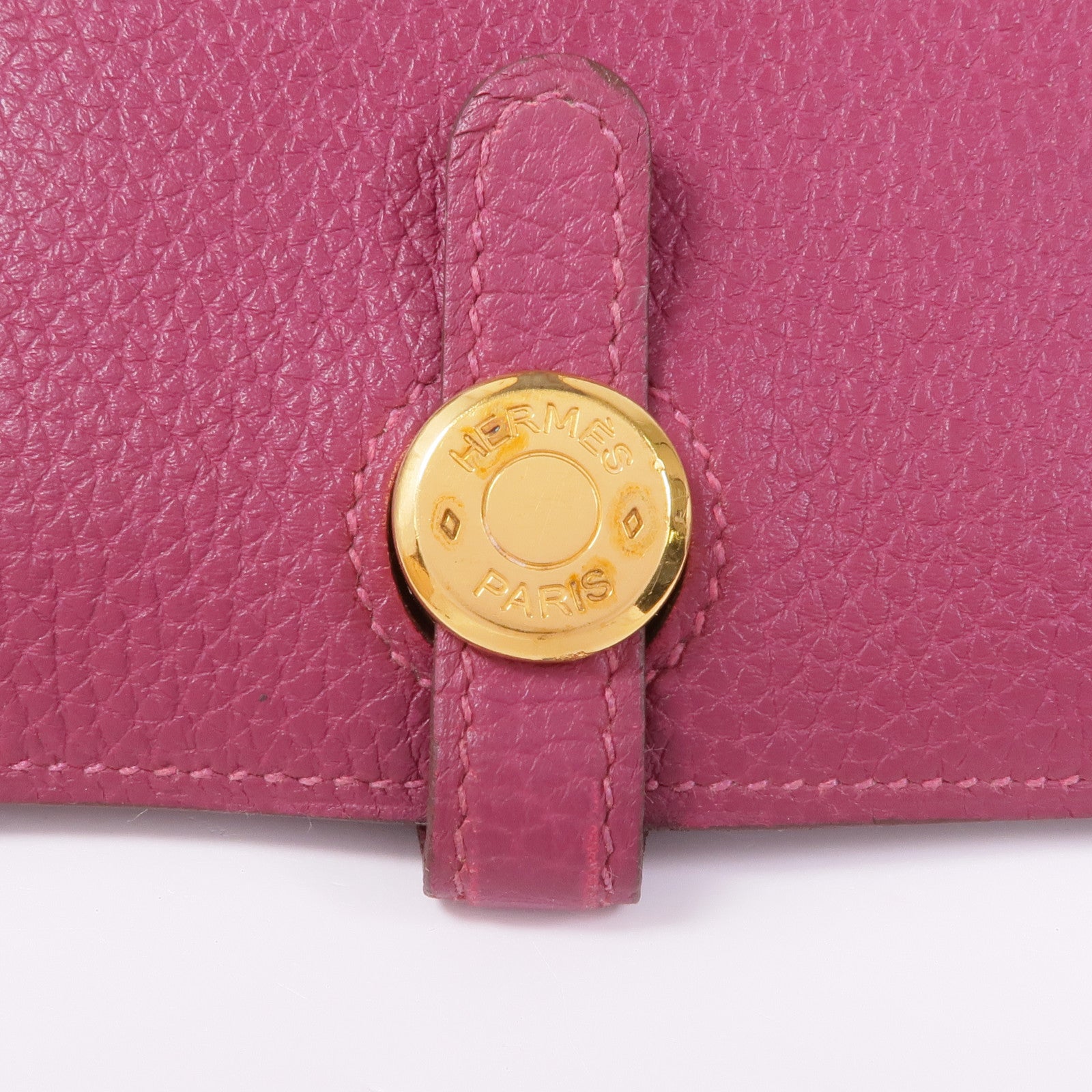 HERMES Togo皮革Dogon GM金扣長錢包