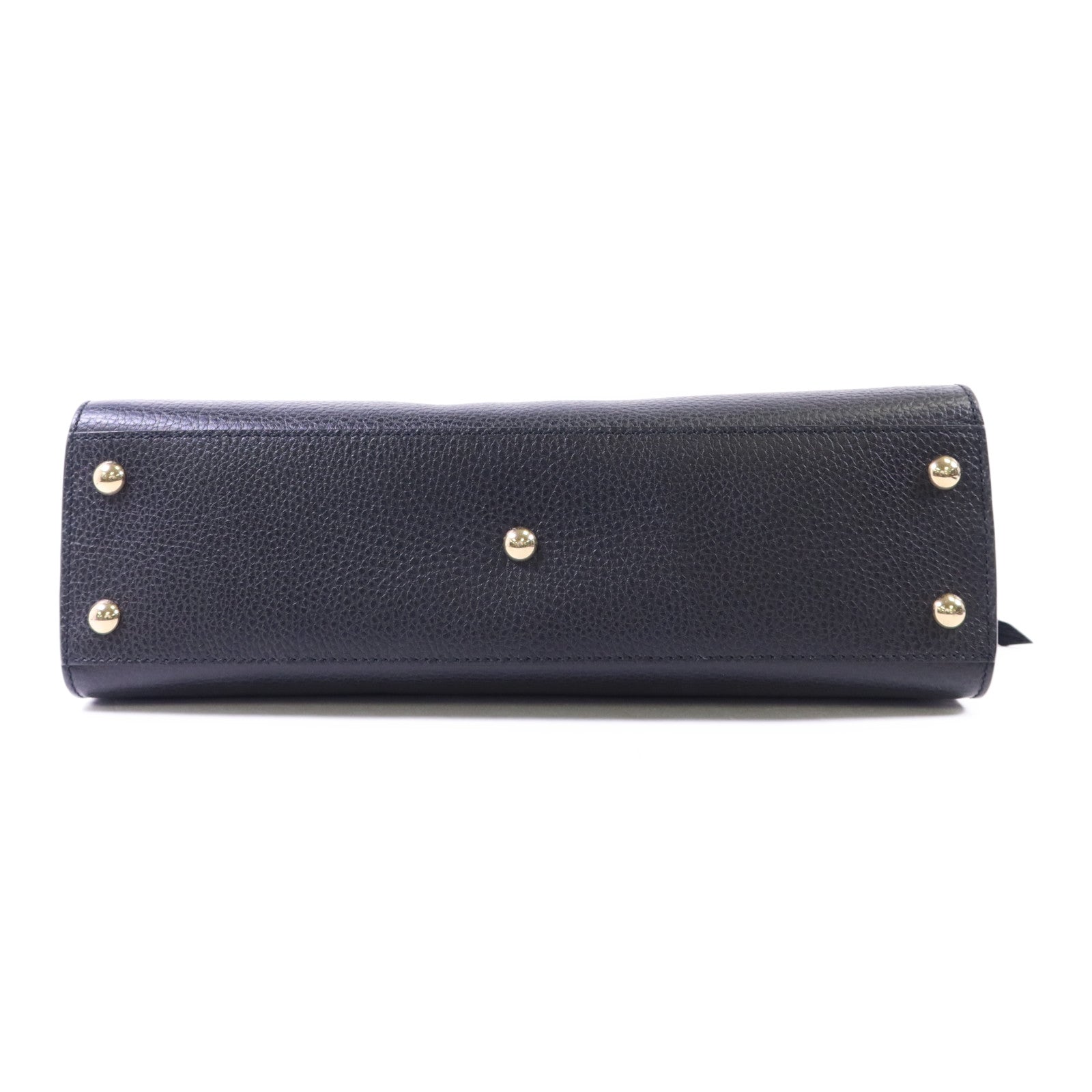 GUCCI 牛皮皮革Interlocking G金扣手挽袋