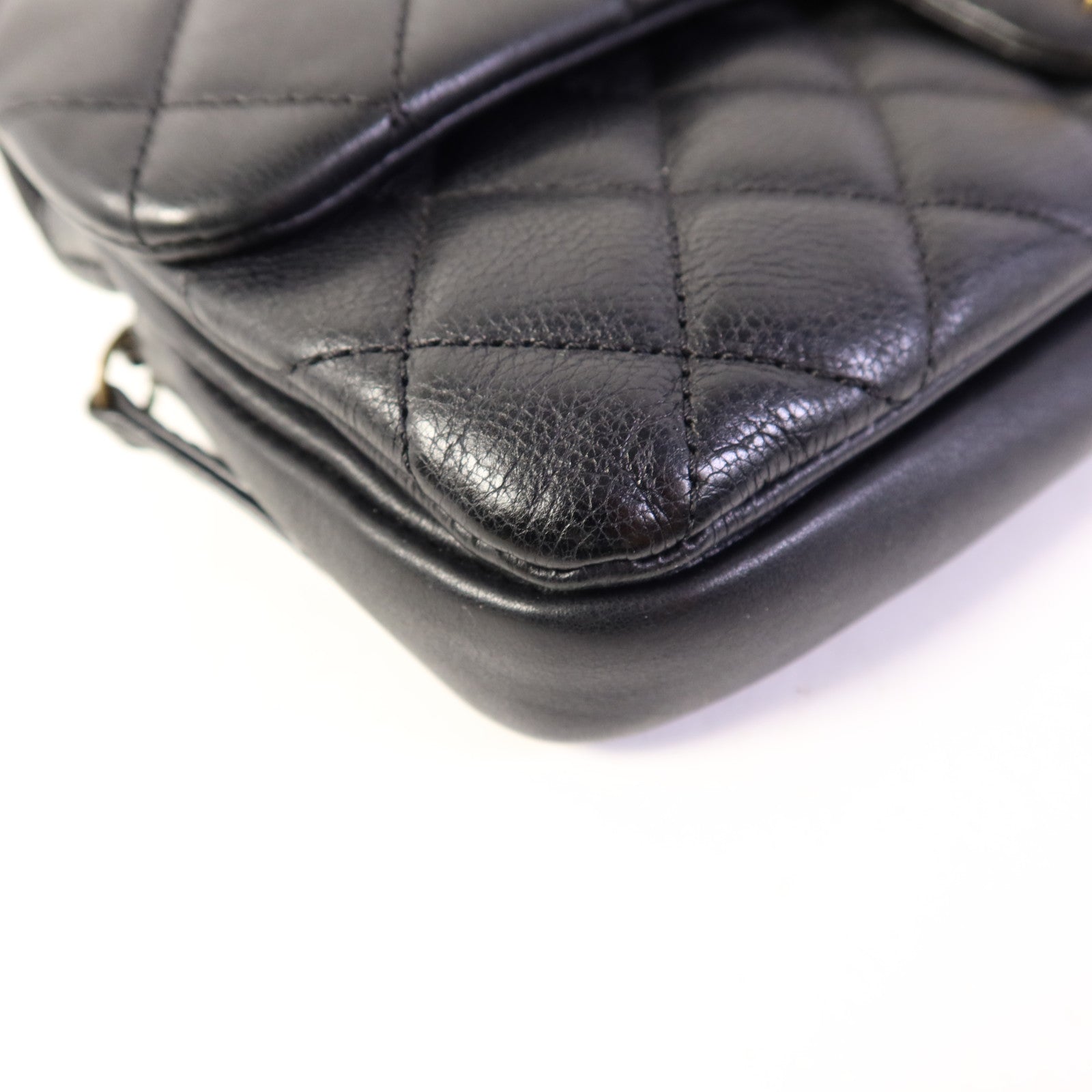 CHANEL 牛皮皮革Chain Shoulder Bag金扣鏈帶肩背袋