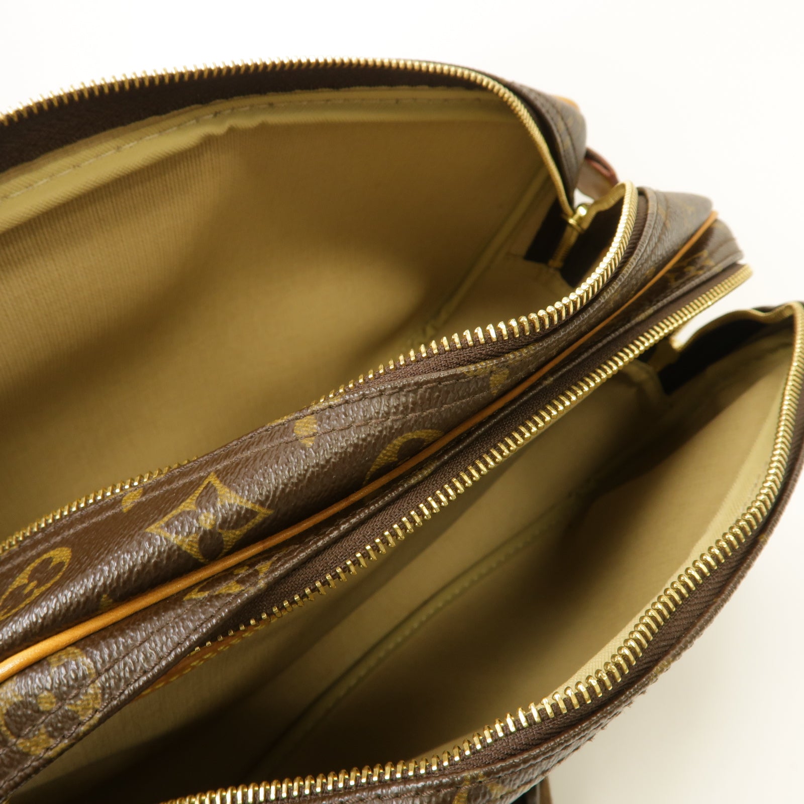 LOUIS VUITTON Monogram Reporter PM金扣肩背袋棕色