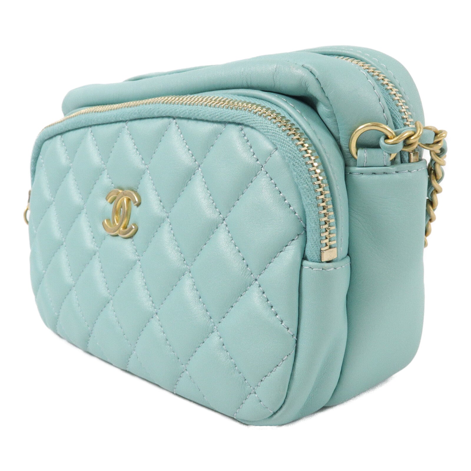 CHANEL 牛皮皮革Camera Bag鏈帶肩背袋