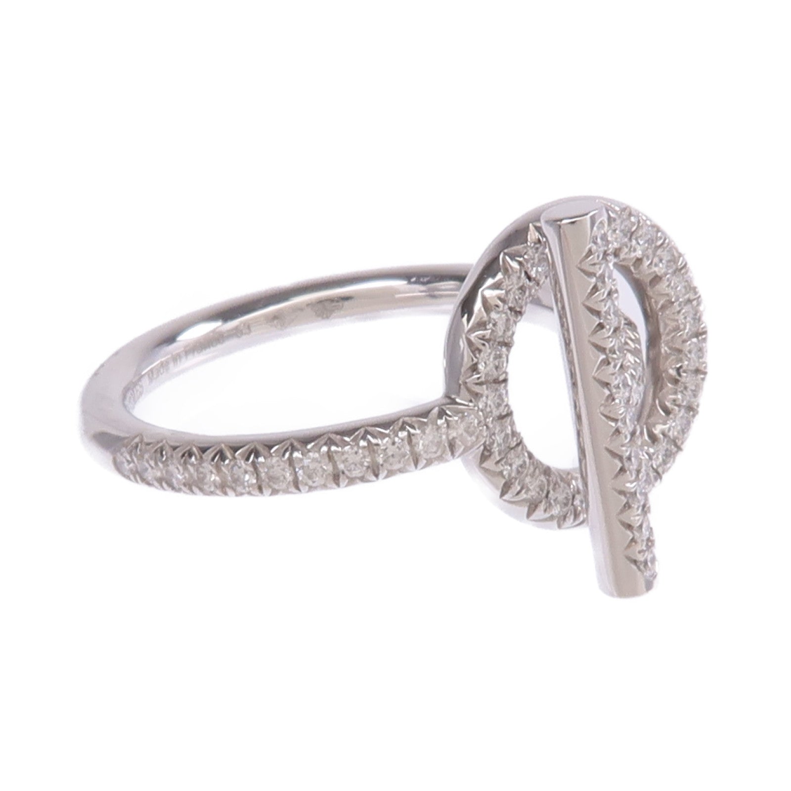 HERMES 18K白金Bague Echappee Diamond Ring鑽石戒指US#Hermes#53/US#6.25