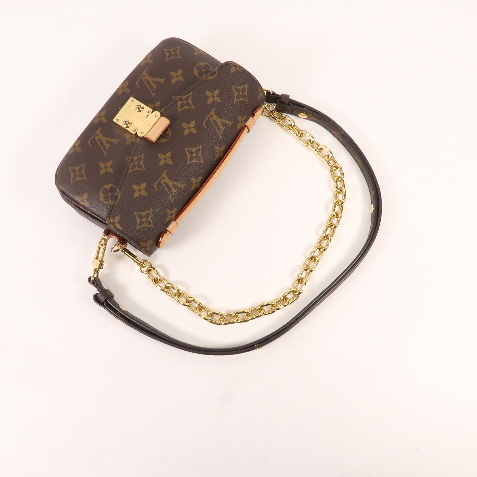 LOUIS VUITTON Monogram Pochette Metis East West金扣手挽肩背兩用袋