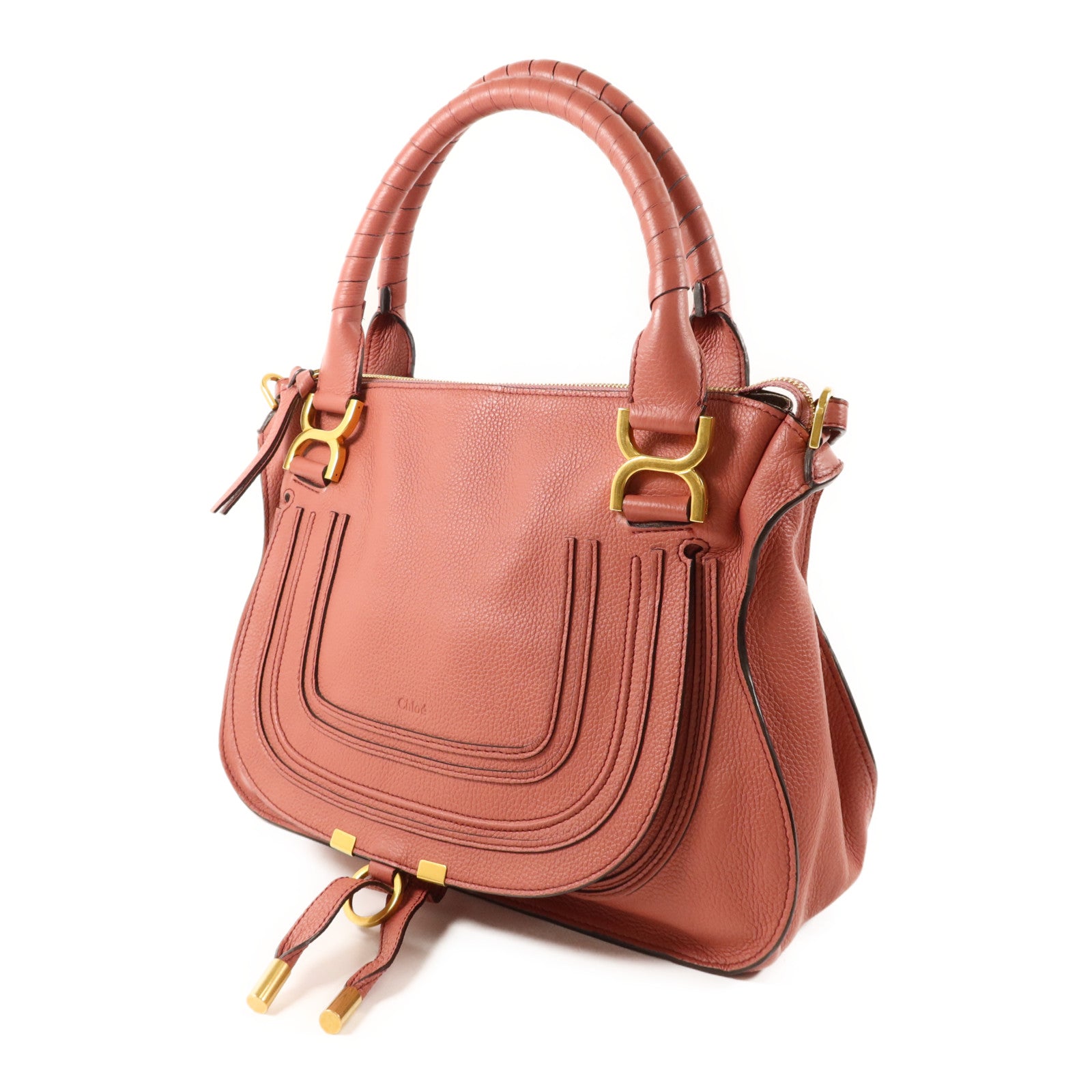 Chloe 牛皮皮革2 Way Shoulder Bag金扣手挽肩背兩用袋