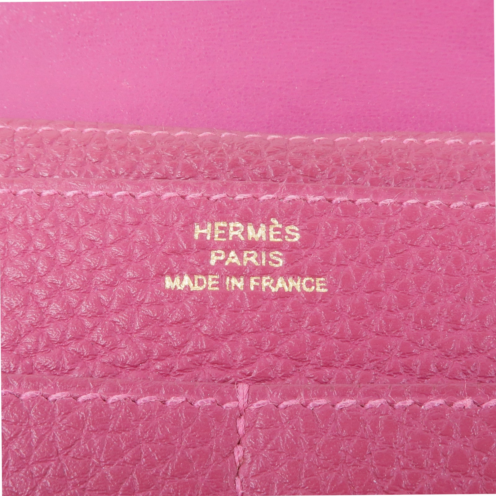 HERMES Togo皮革Dogon GM金扣長錢包