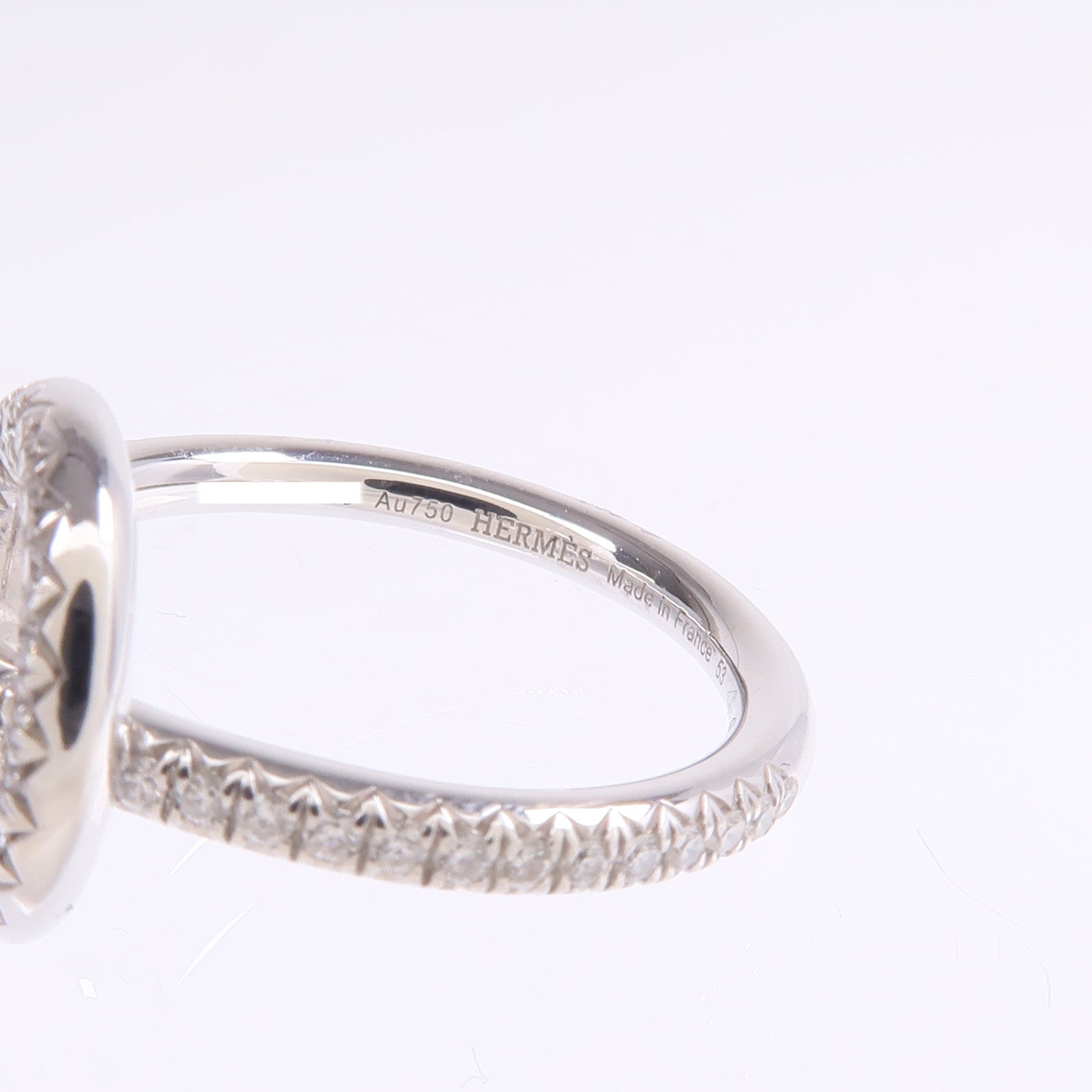 HERMES 18K白金Bague Echappee Diamond Ring鑽石戒指US#Hermes#53/US#6.25