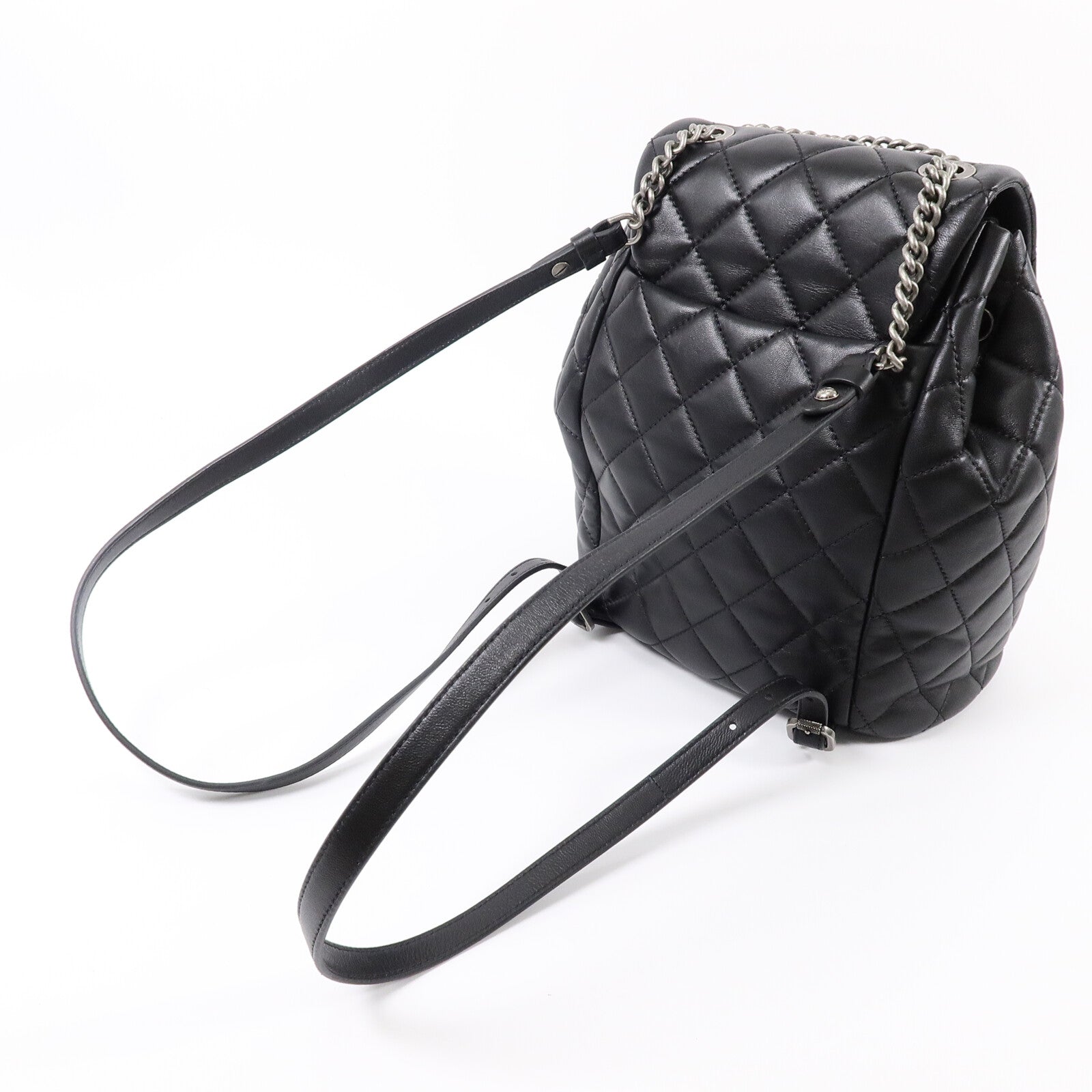 CHANEL 羊皮皮革Urban Spirit Backpack鏈帶背包